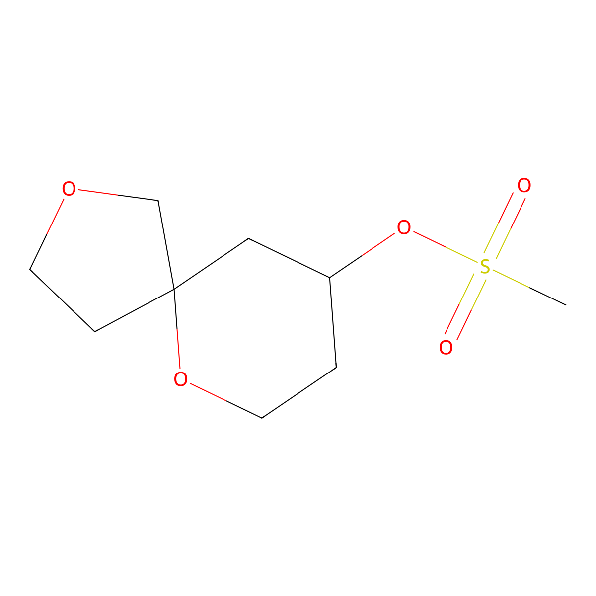 2,6-Dioxaspiro[4.5]decan-9-yl methanesulfonate molecular structure, CAS 503551-88-0