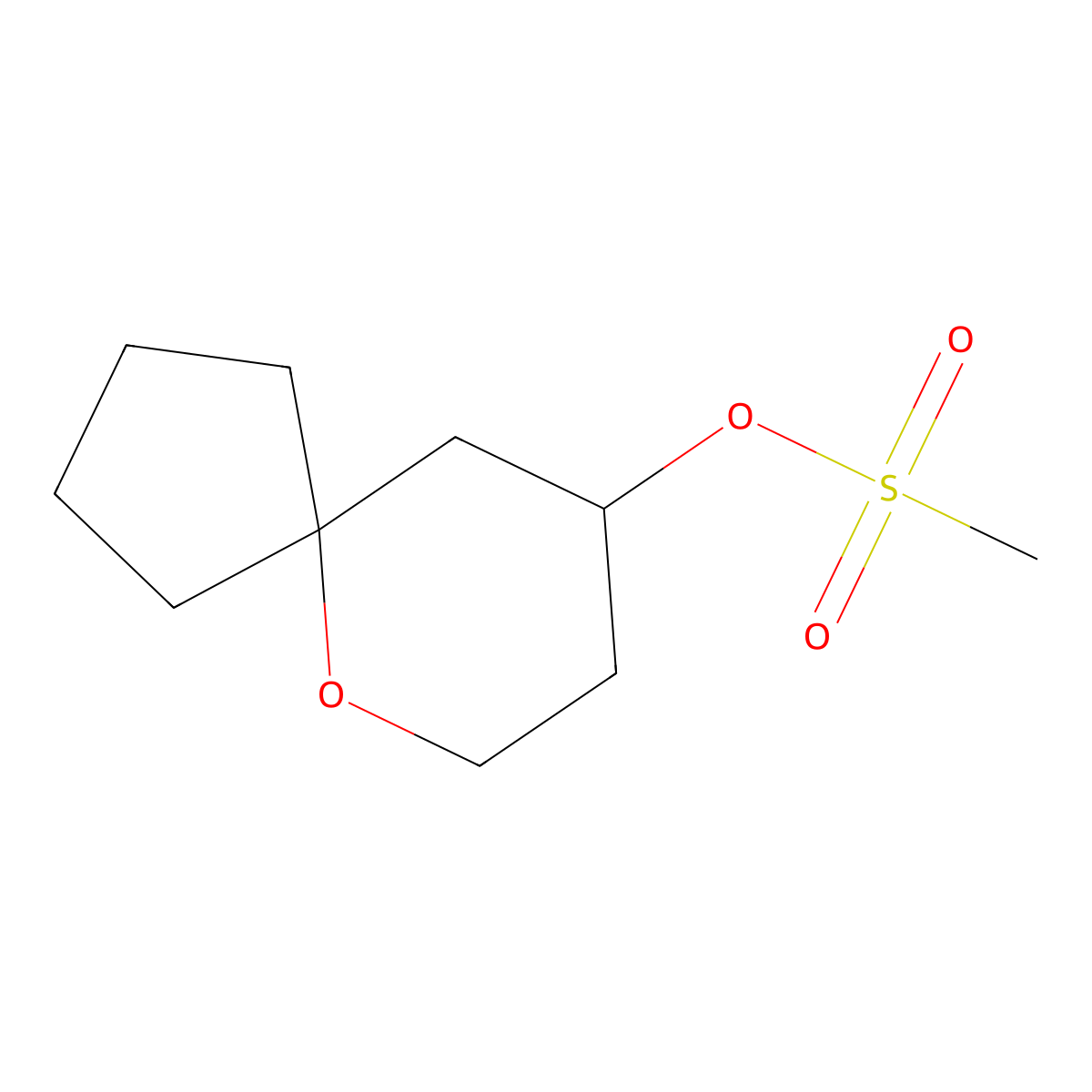 6-Oxaspiro[4.5]decan-9-yl methanesulfonate molecular structure, CAS 503551-89-1