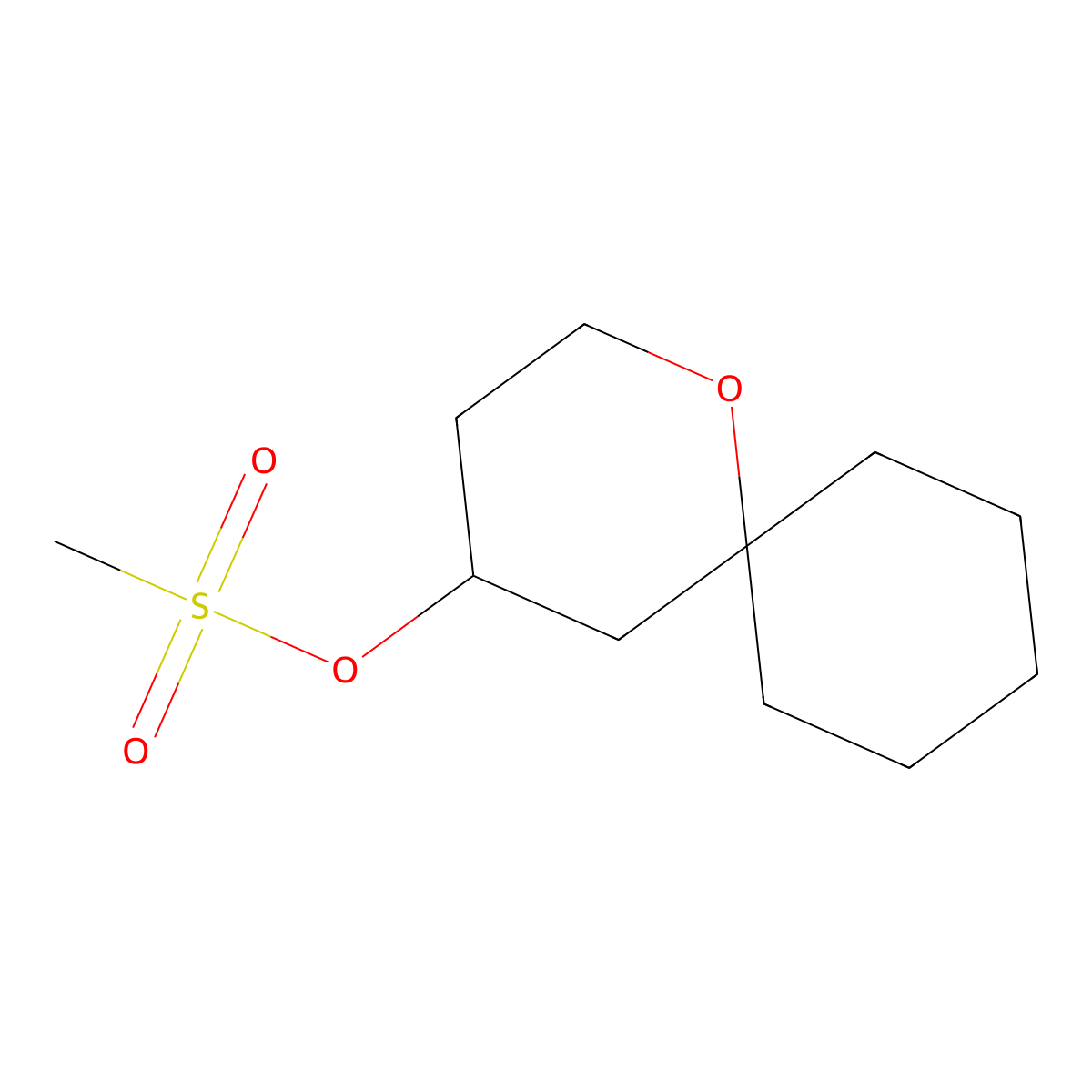 1-Oxaspiro[5.5]undecan-4-yl methanesulfonate molecular structure, CAS 503551-90-4