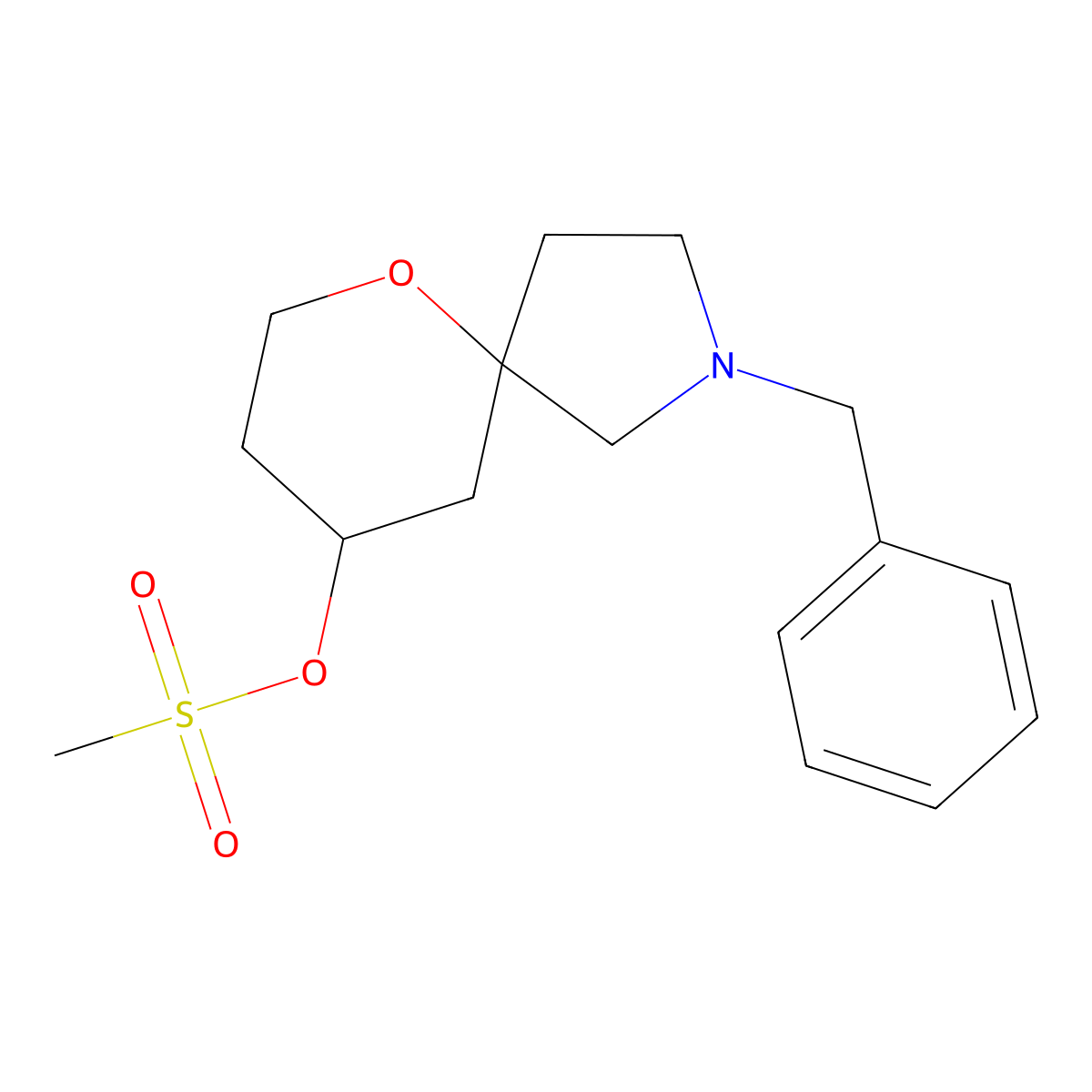 2-Benzyl-6-oxa-2-azaspiro[4.5]decan-9-yl methanesulfonate molecular structure, CAS 503551-93-7