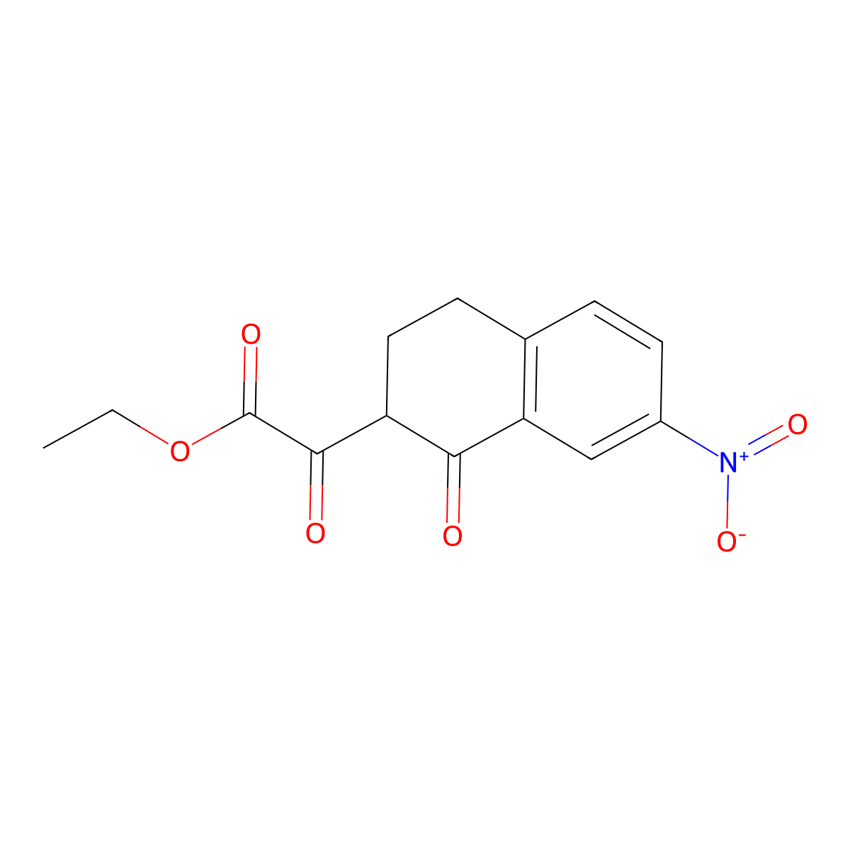 Ethyl 2-(7-nitro-1-oxo-1,2,3,4-tetrahydronaphthalen-2-yl)-2-oxoacetate molecular structure, CAS 503553-86-4