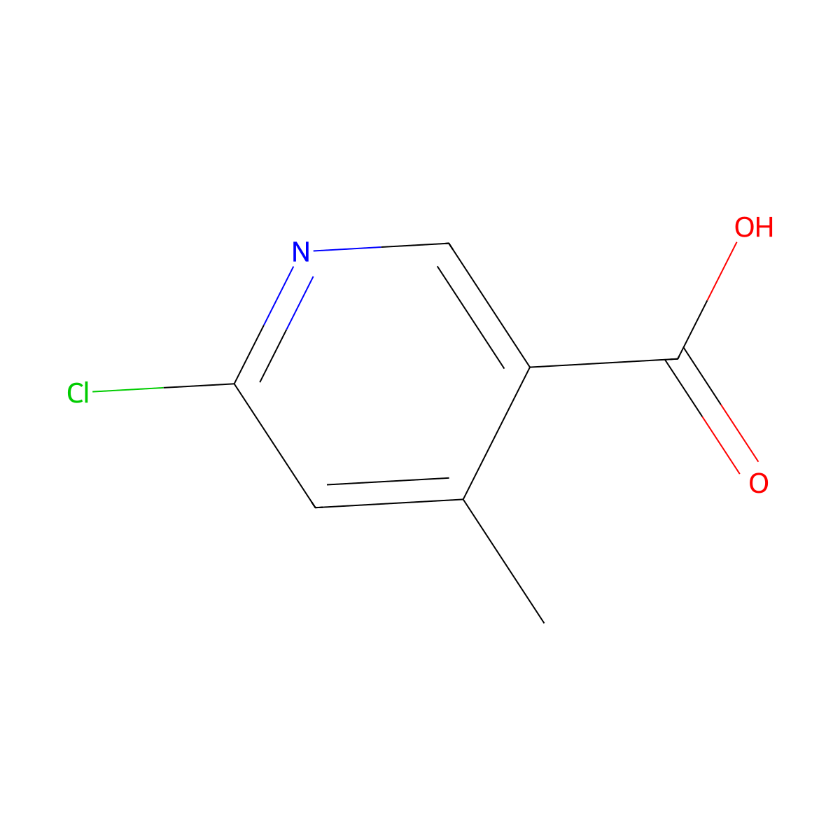 6-Chloro-4-methylpyridine-3-carboxylic acid molecular structure, CAS 503555-50-8