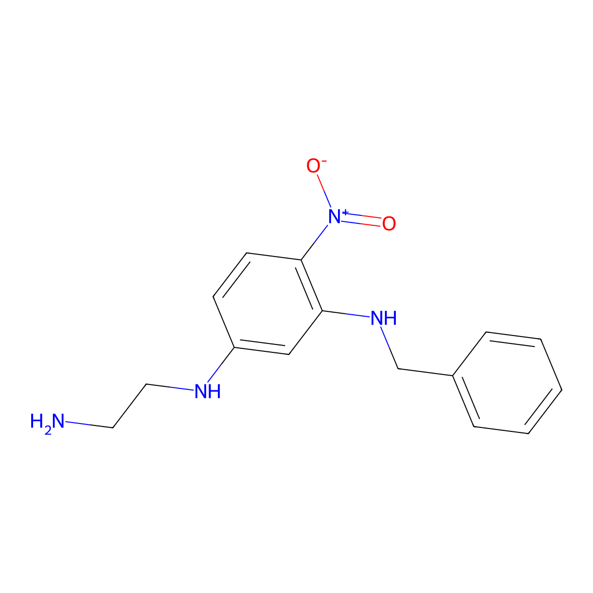 N~1~-(2-aminoethyl)-N~3~-benzyl-4-nitrobenzene-1,3-diamine molecular structure, CAS 503561-81-7