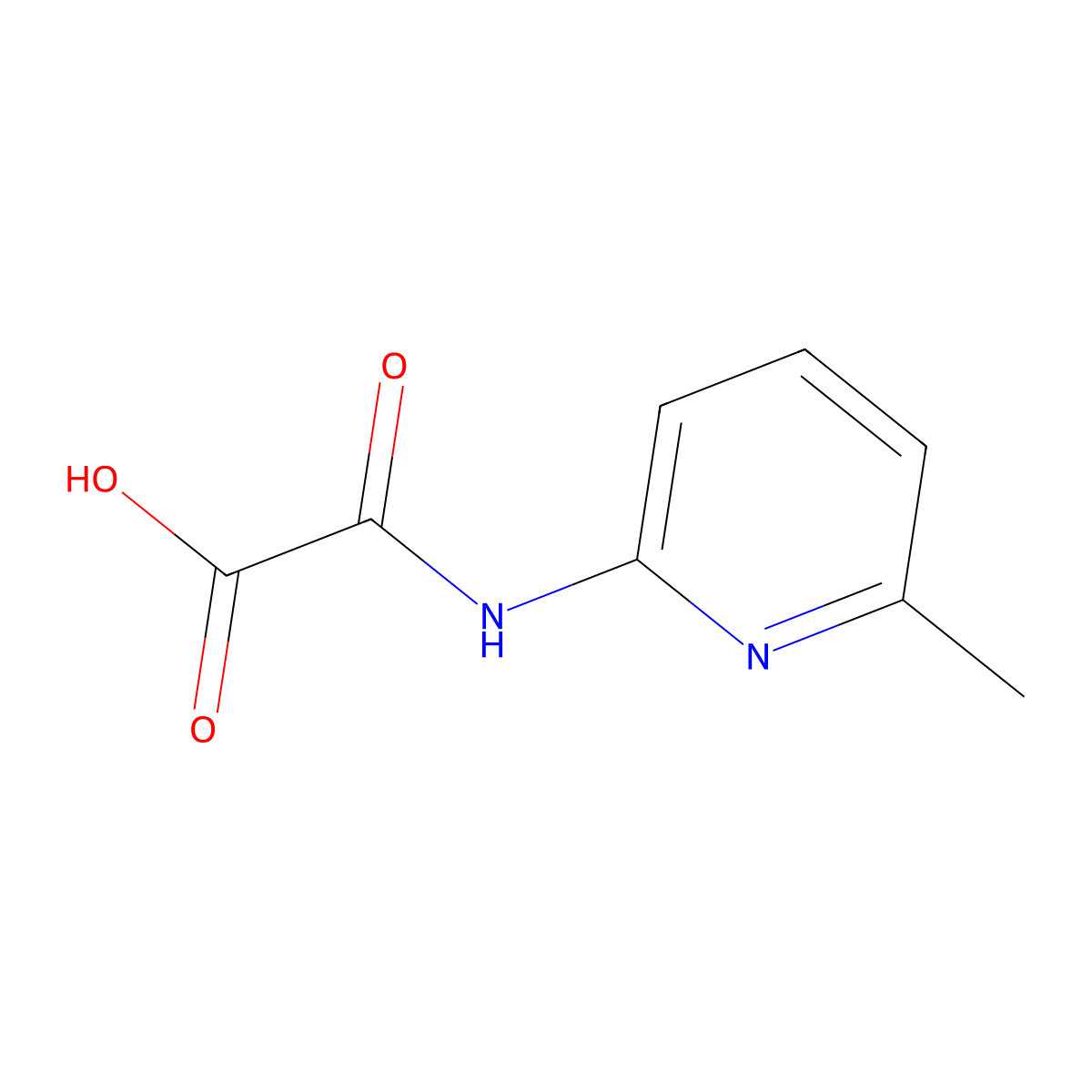2-((6-Methylpyridin-2-yl)amino)-2-oxoacetic acid molecular structure, CAS 503562-63-8