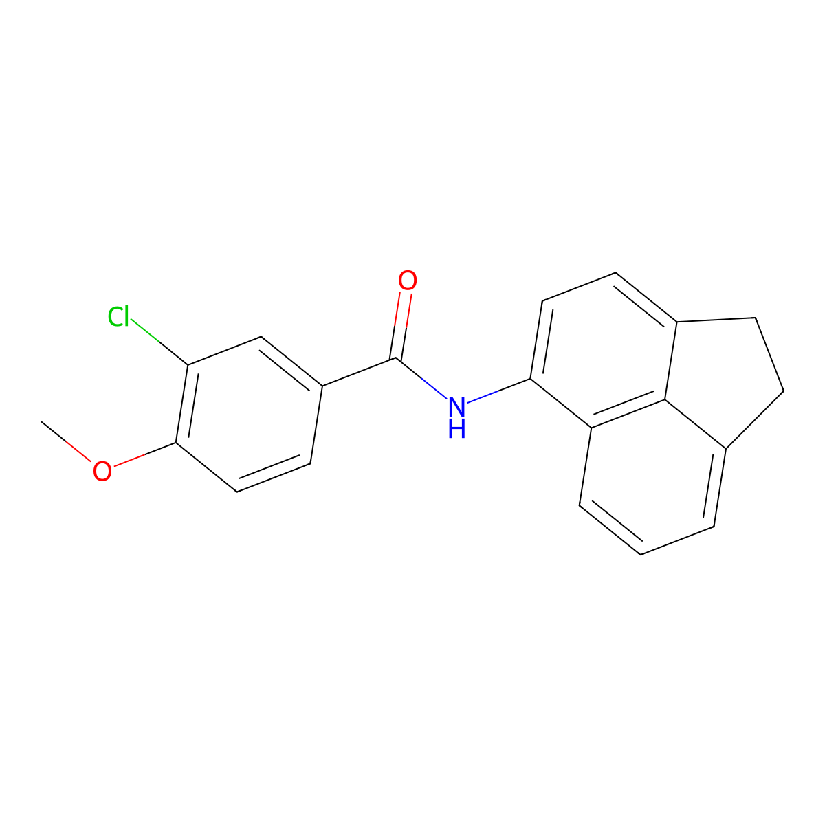 3-chloro-N-(1,2-dihydroacenaphthylen-5-yl)-4-methoxybenzamide molecular structure, CAS 503563-74-4