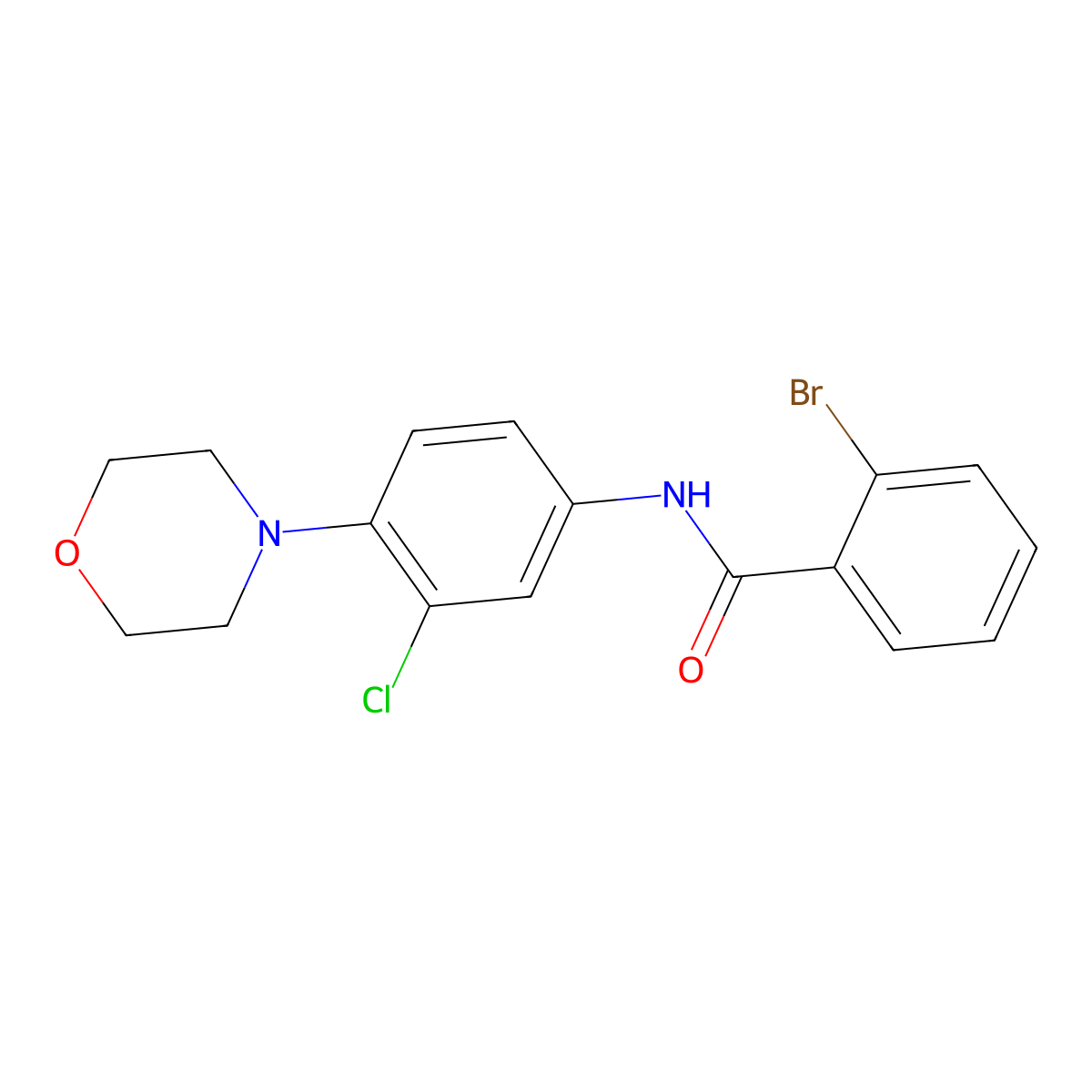 2-bromo-N-(3-chloro-4-morpholin-4-ylphenyl)benzamide molecular structure, CAS 503563-75-5
