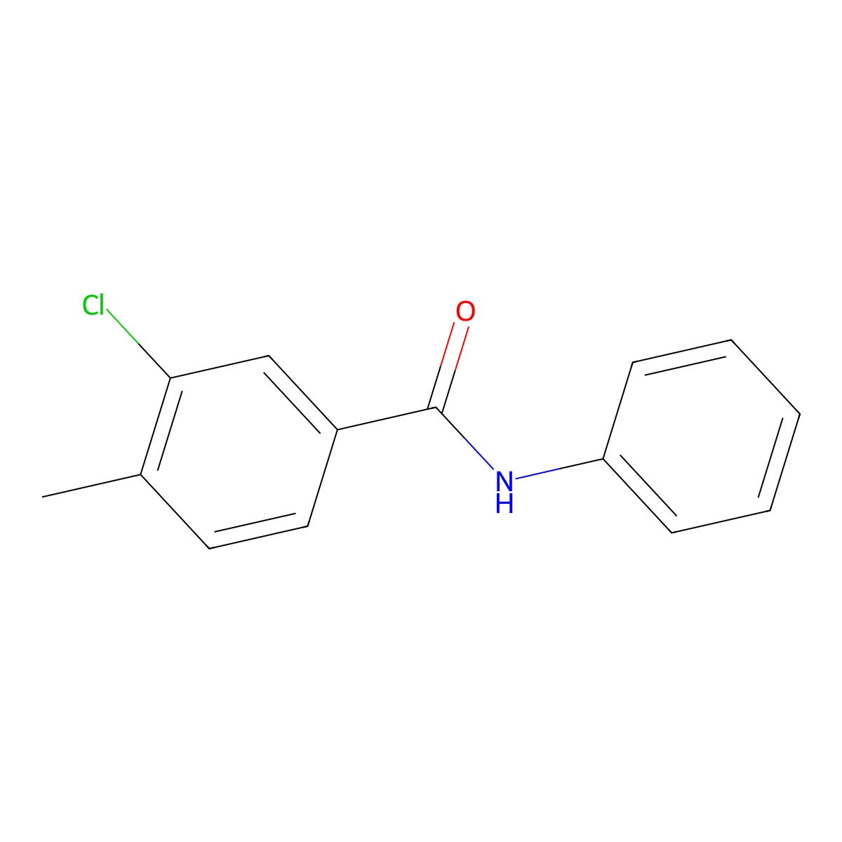 3-chloro-4-methyl-N-phenylbenzamide molecular structure, CAS 503563-79-9