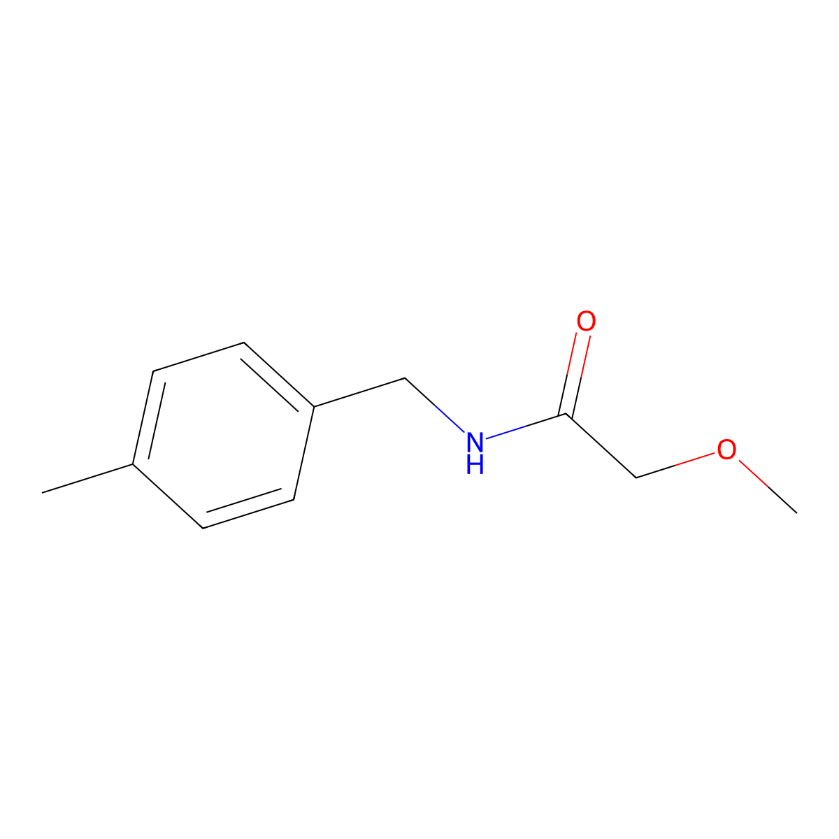 2-methoxy-N-[(4-methylphenyl)methyl]acetamide molecular structure, CAS 503563-82-4