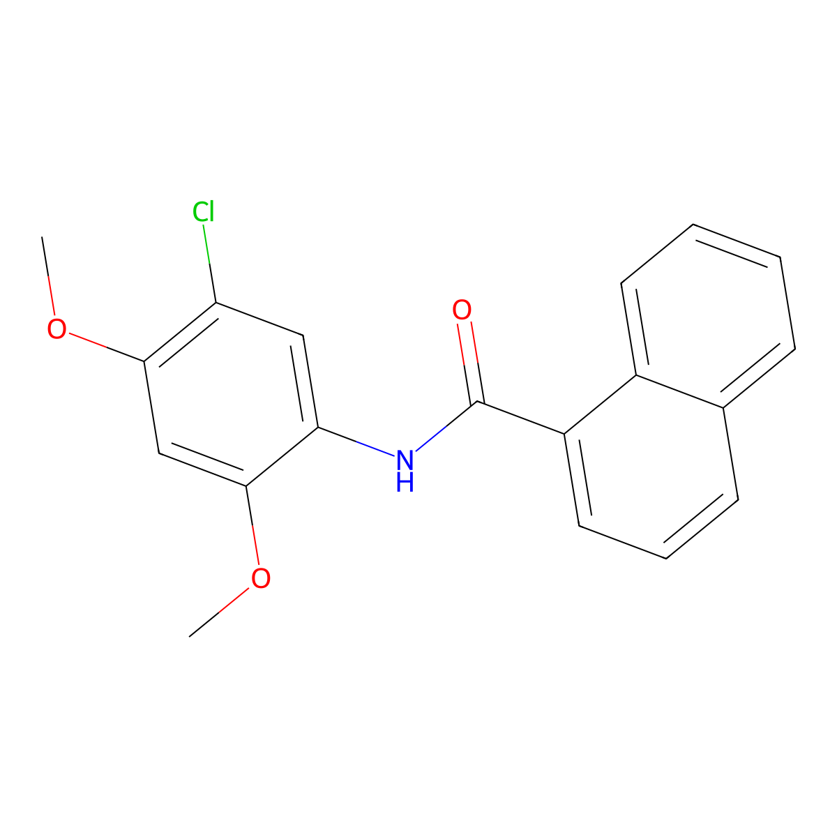N-(5-chloro-2,4-dimethoxyphenyl)-1-naphthamide molecular structure, CAS 503563-83-5