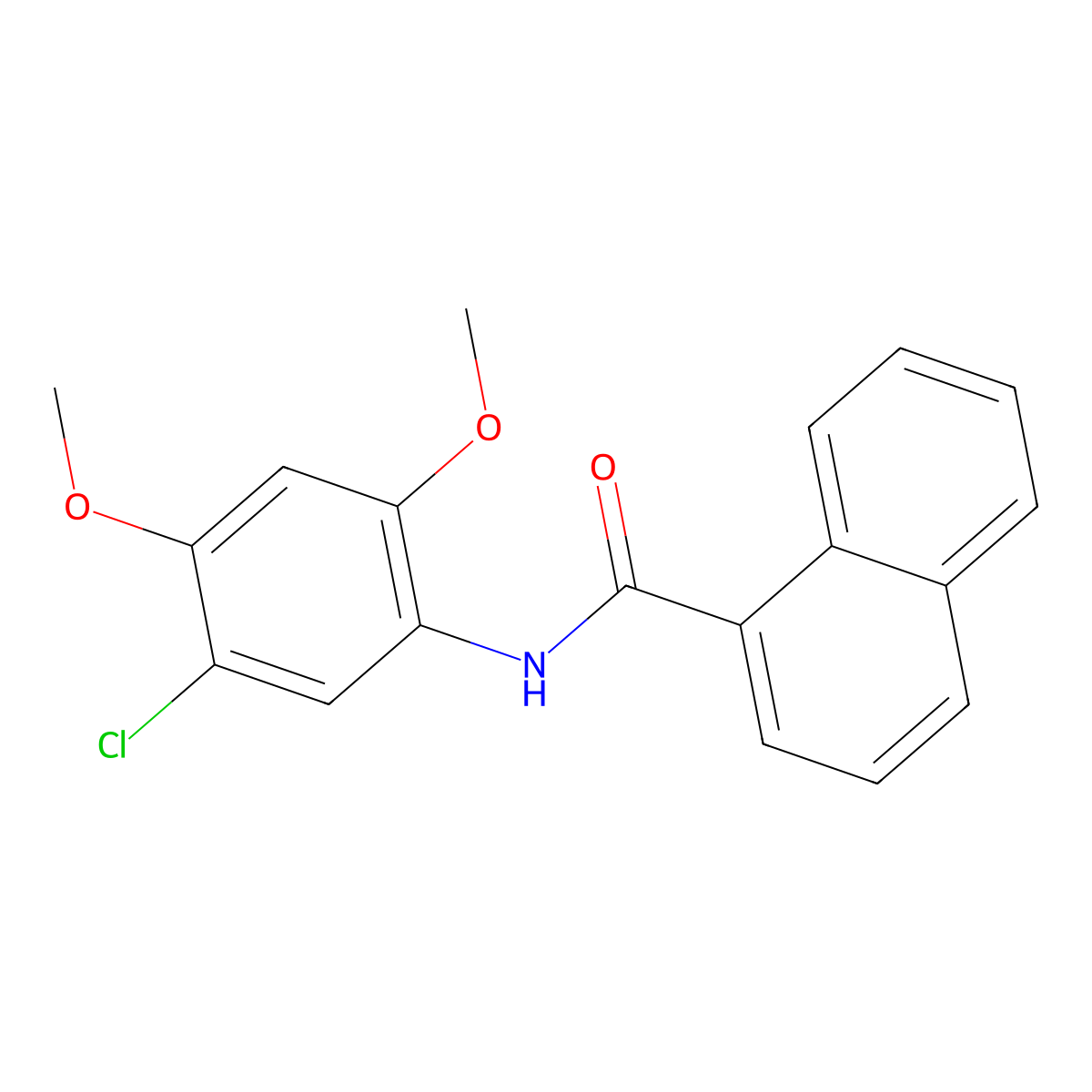 N-(5-chloro-2,4-dimethoxyphenyl)-1-naphthamide molecular structure, CAS 503563-83-5
