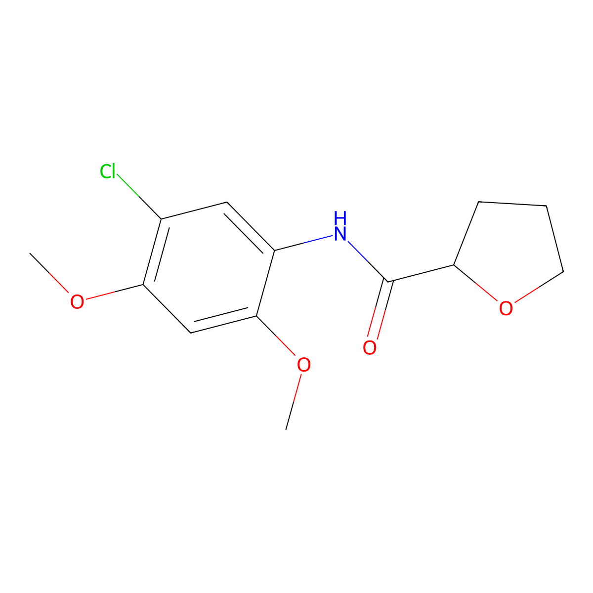 N-(5-chloro-2,4-dimethoxyphenyl)oxolane-2-carboxamide molecular structure, CAS 503563-94-8