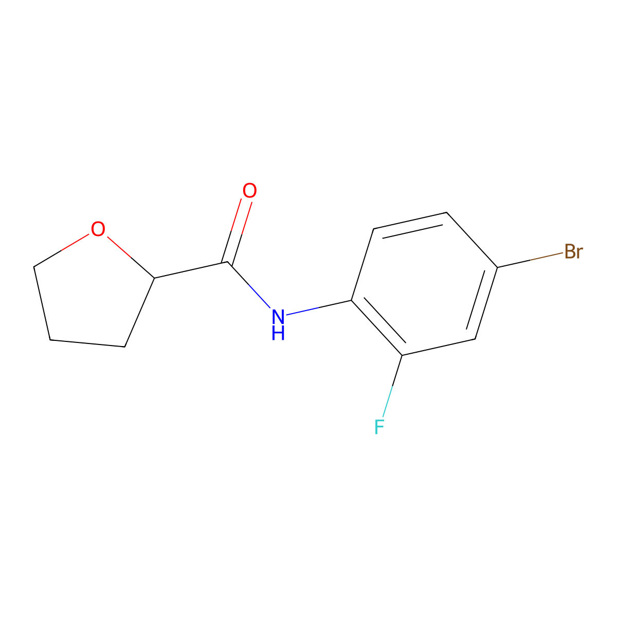 N-(4-bromo-2-fluorophenyl)tetrahydro-2-furancarboxamide molecular structure, CAS 503563-95-9
