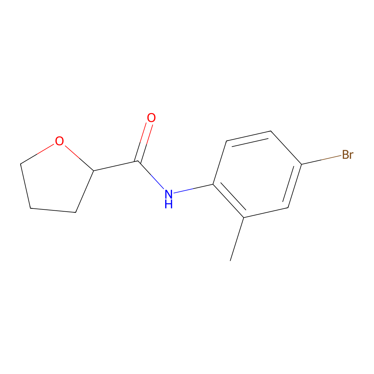 N-(4-bromo-2-methylphenyl)oxolane-2-carboxamide molecular structure, CAS 503563-96-0