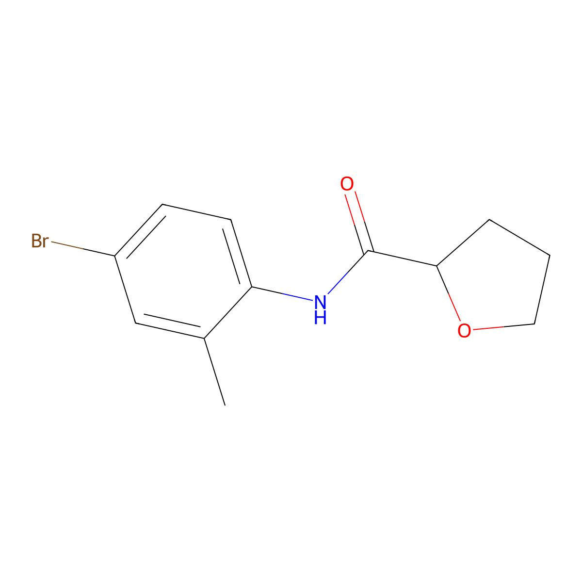 N-(4-bromo-2-methylphenyl)oxolane-2-carboxamide molecular structure, CAS 503563-96-0