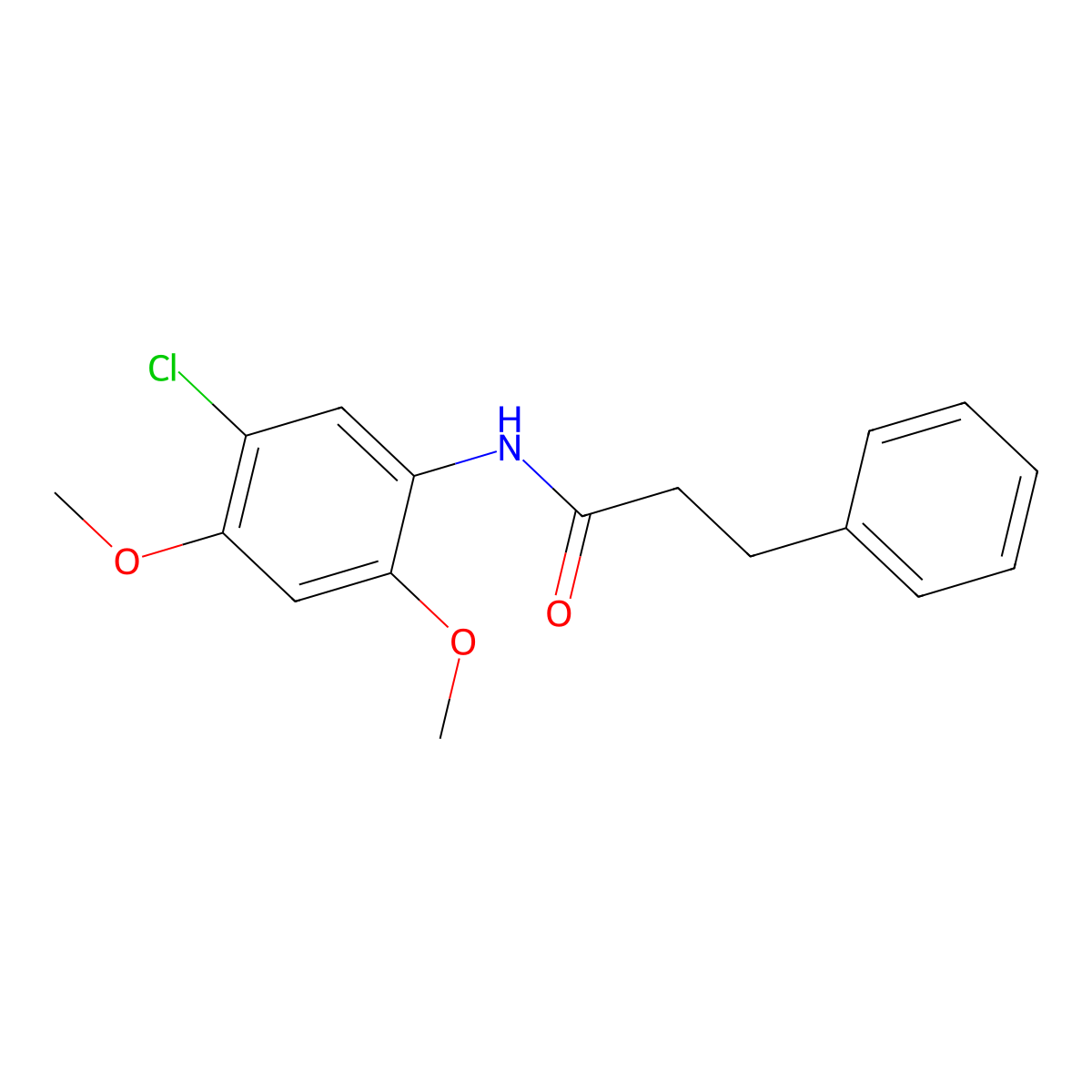 N-(5-chloro-2,4-dimethoxyphenyl)-3-phenylpropanamide molecular structure, CAS 503564-01-0