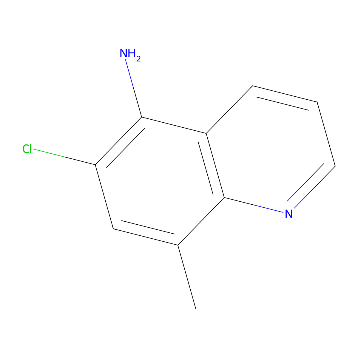 6-Chloro-8-methyl-5-quinolinamine molecular structure, CAS 50358-37-7