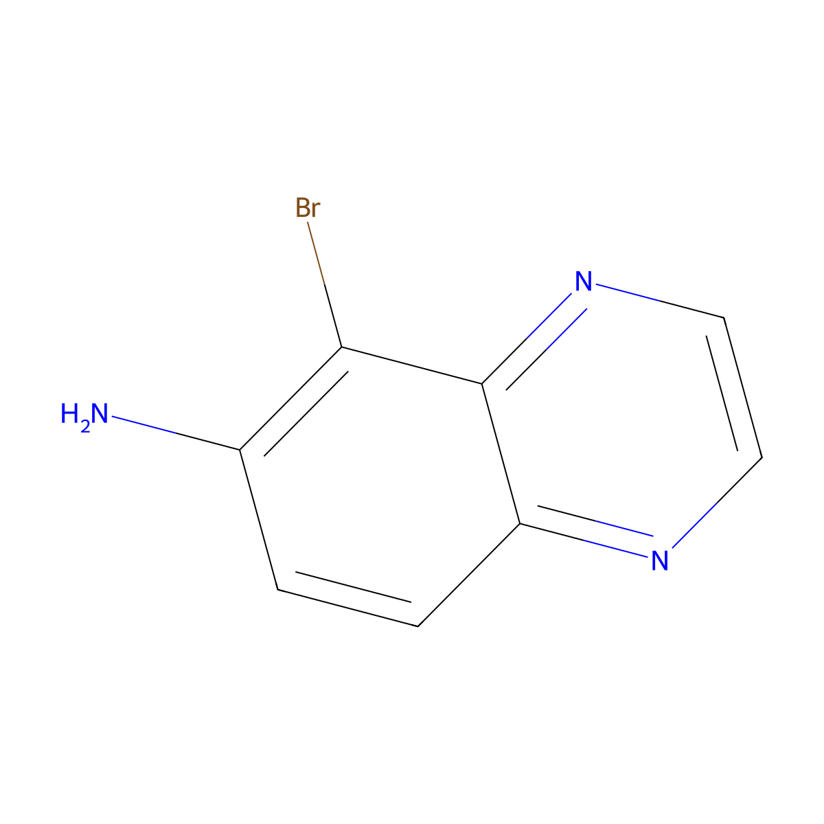 5-Bromoquinoxalin-6-amine molecular structure, CAS 50358-63-9