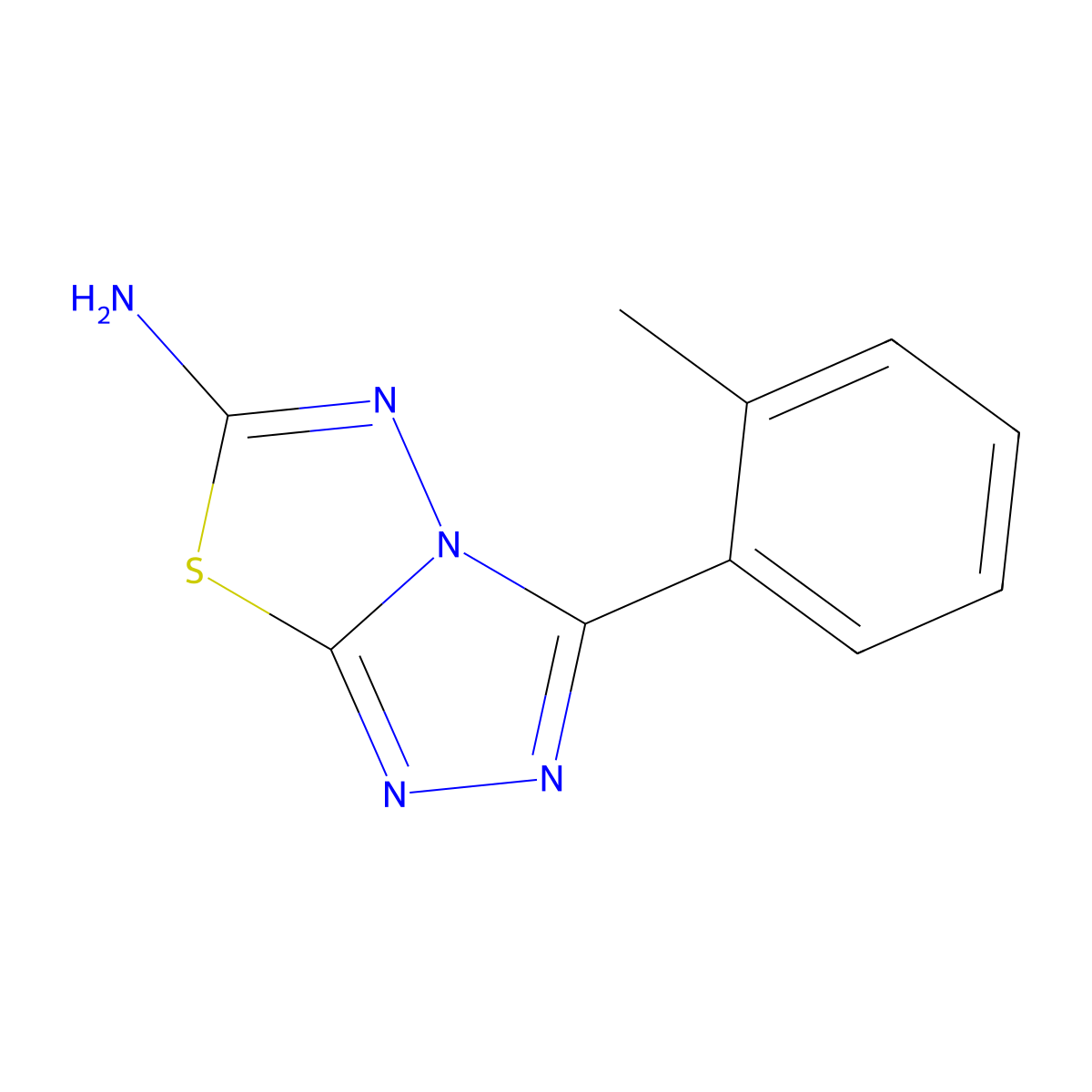 3-(o-tolyl)-[1,2,4]Triazolo[3,4-b][1,3,4]thiadiazol-6-amine molecular structure, CAS 503596-11-0