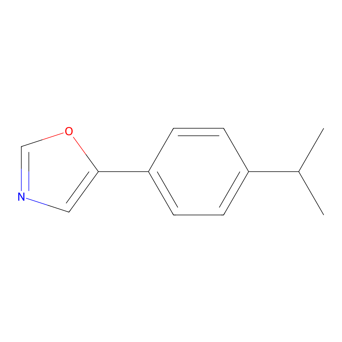 5-(4-Isopropylphenyl)oxazole molecular structure, CAS 503596-48-3