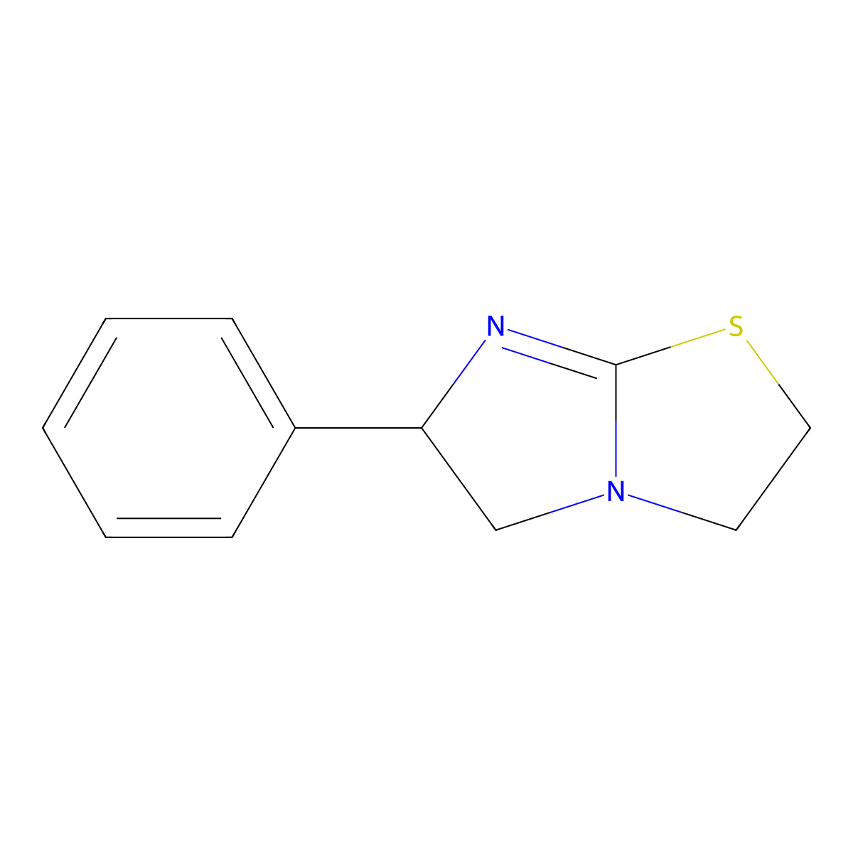 (+-)-Tetramisole molecular structure, CAS 5036-02-2