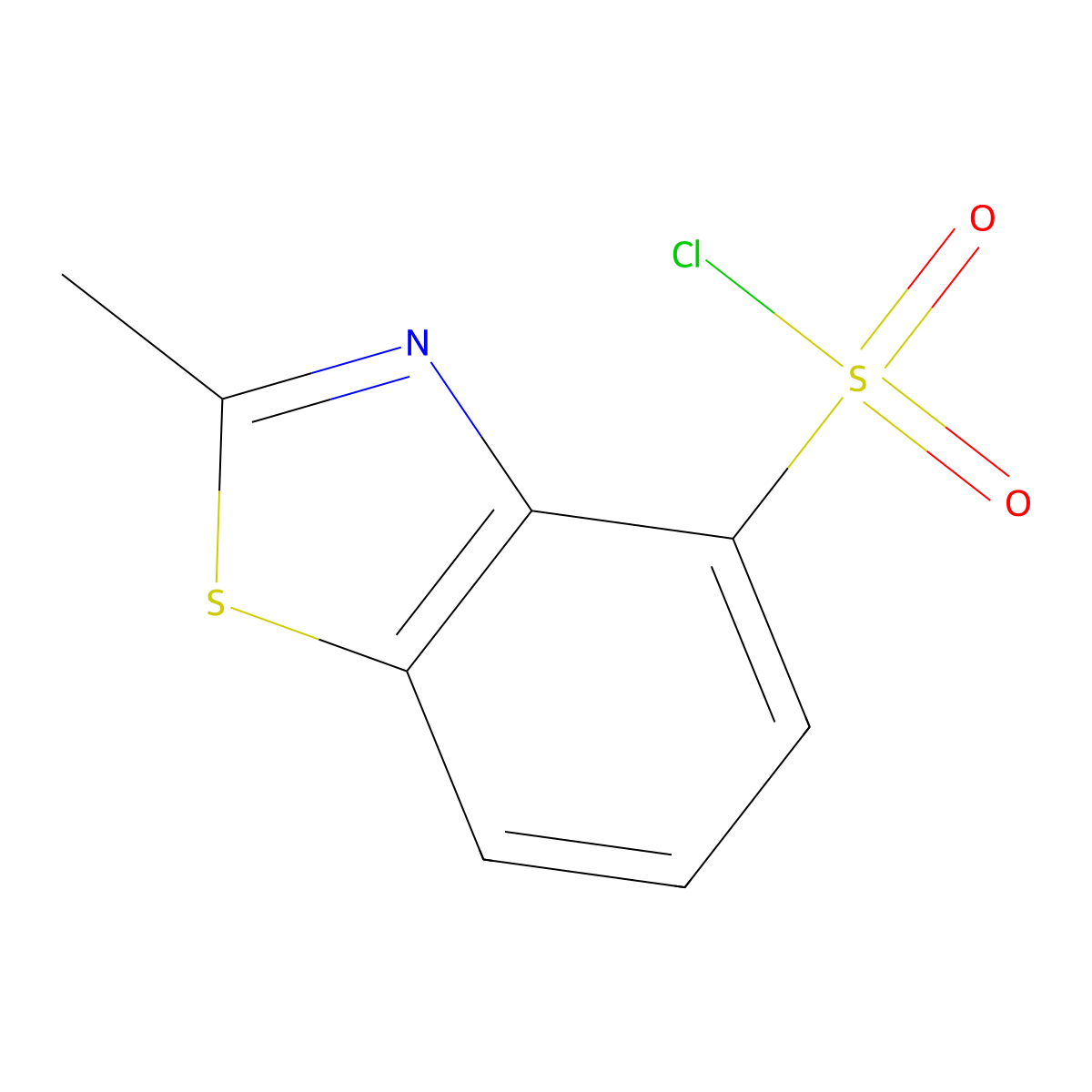 2-Methylbenzo[d]thiazole-4-sulfonyl chloride molecular structure, CAS 5036-85-1