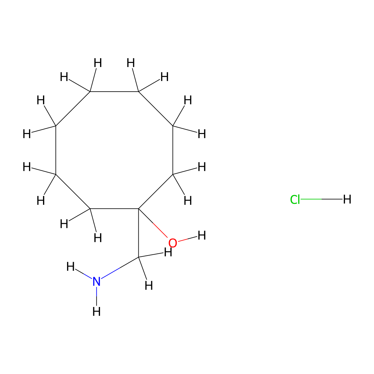 1-(Aminomethyl)cyclooctan-1-ol hydrochloride molecular structure, CAS 50361-56-3