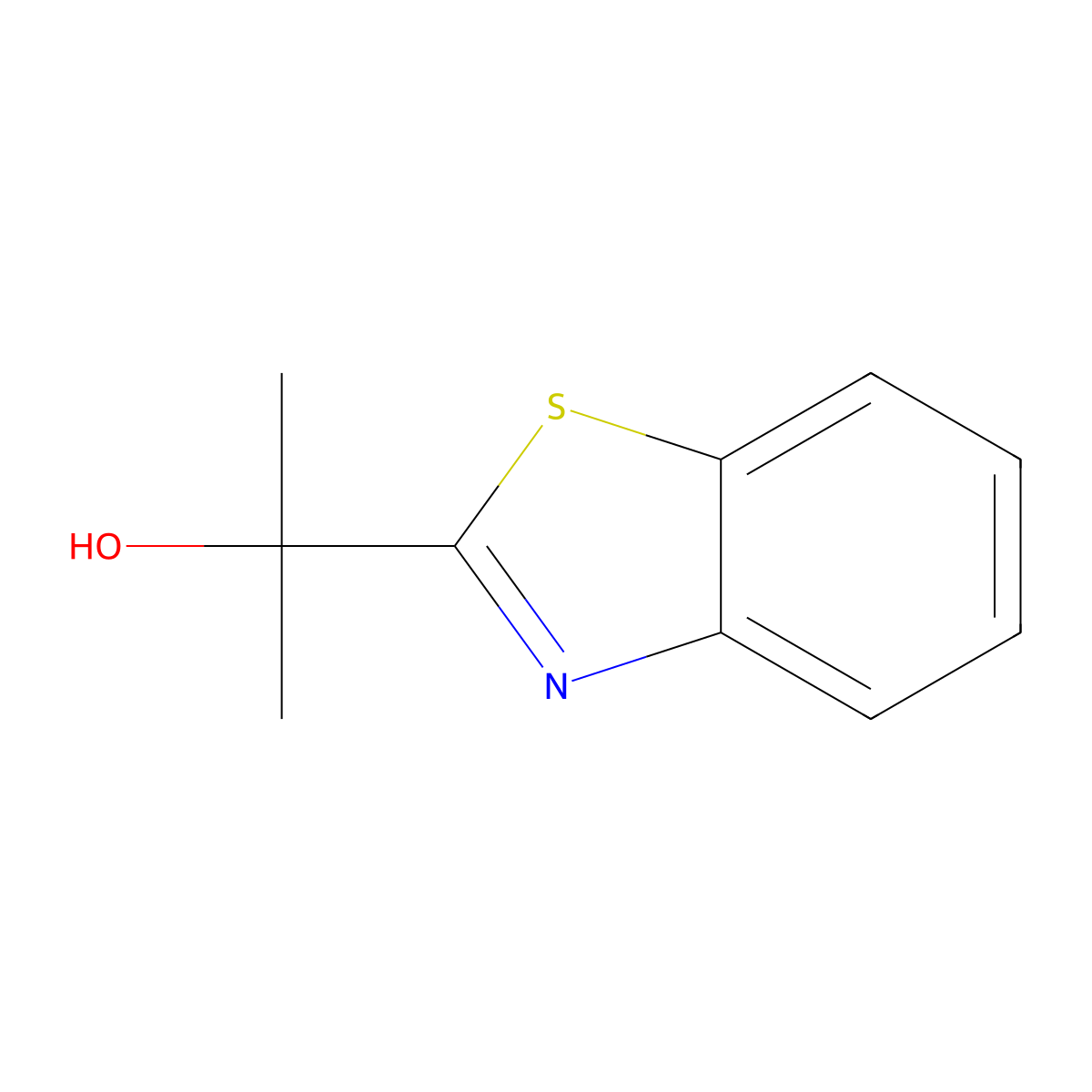 2-(1,3-Benzothiazol-2-yl)propan-2-ol molecular structure, CAS 50361-91-6