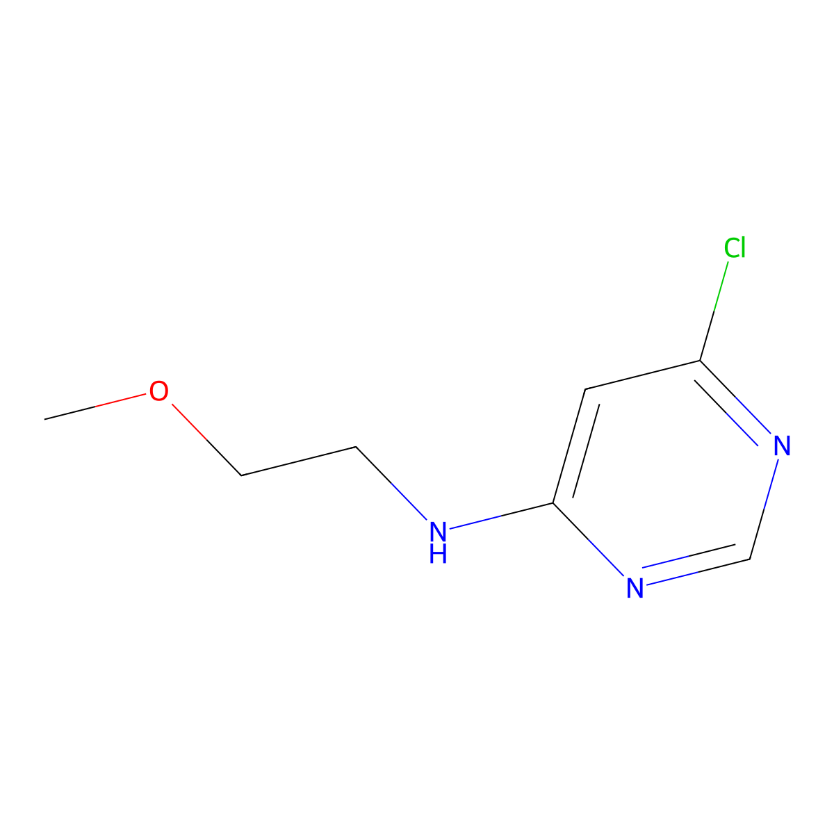 6-Chloro-N-(2-methoxyethyl)-4-pyrimidinamine molecular structure, CAS 503610-76-2
