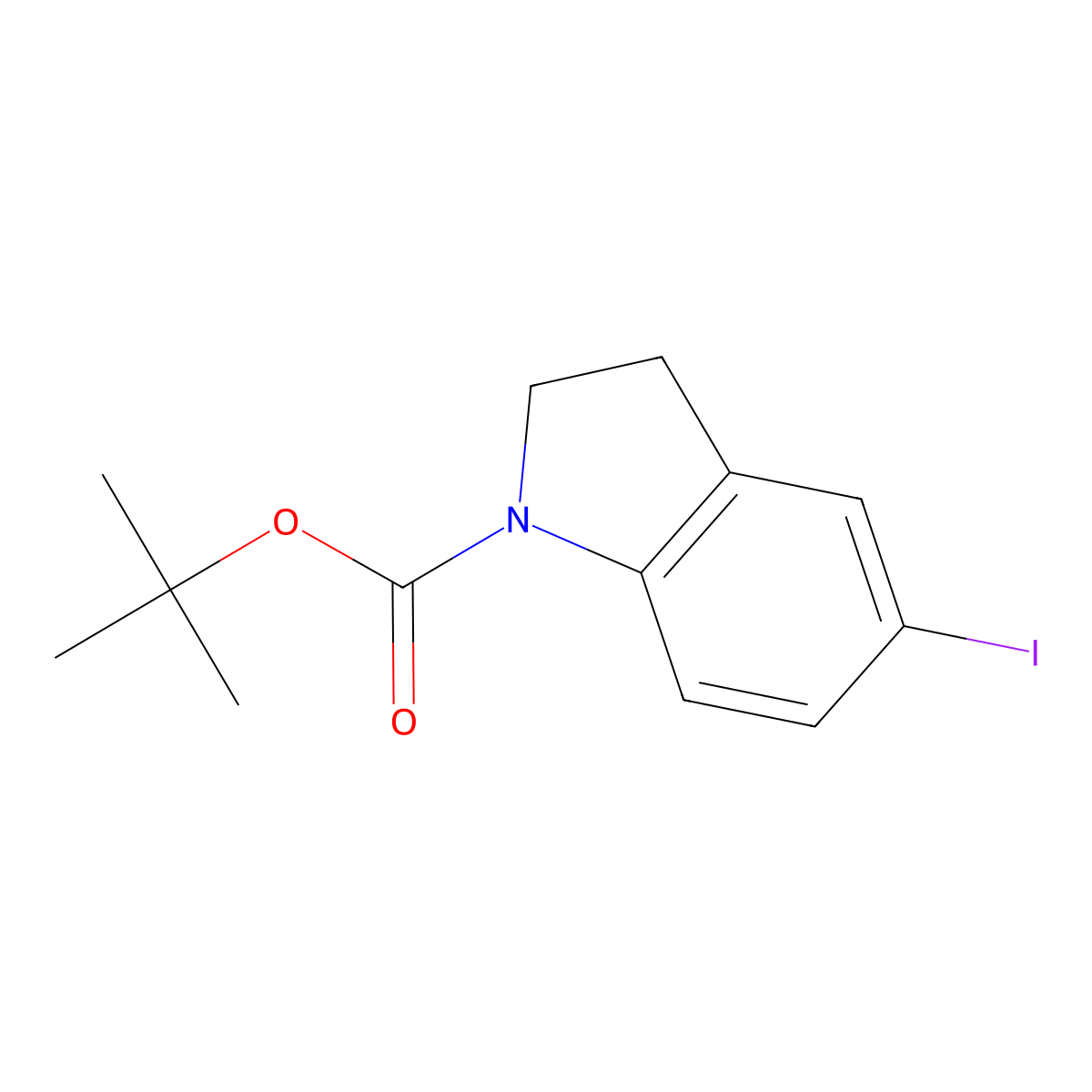 5-Iodo-2,3-dihydro-indole-1-carboxylic acid tert-butyl ester molecular structure, CAS 503614-74-2