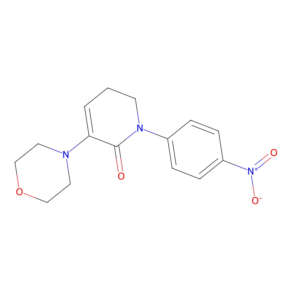 3-(4-Morpholinyl)-1-(4-nitrophenyl)-5,6-dihydro-2(1H)-pyridinone molecular structure, CAS 503615-03-0