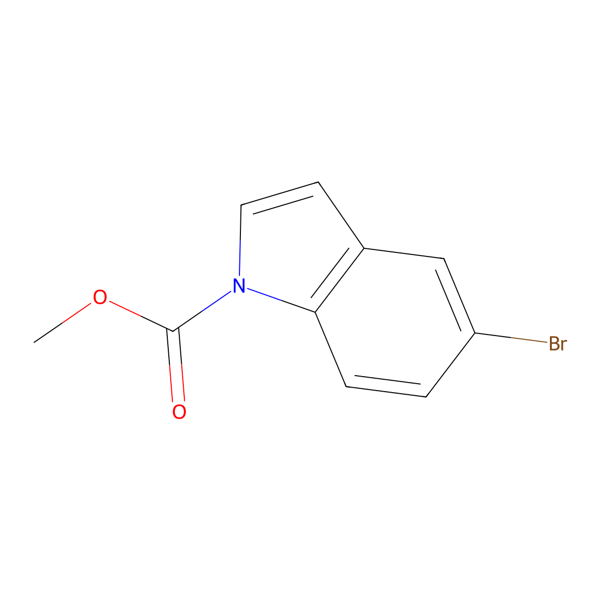 1H-Indole-1-carboxylic acid, 5-bromo-, methyl ester molecular structure, CAS 503616-85-1