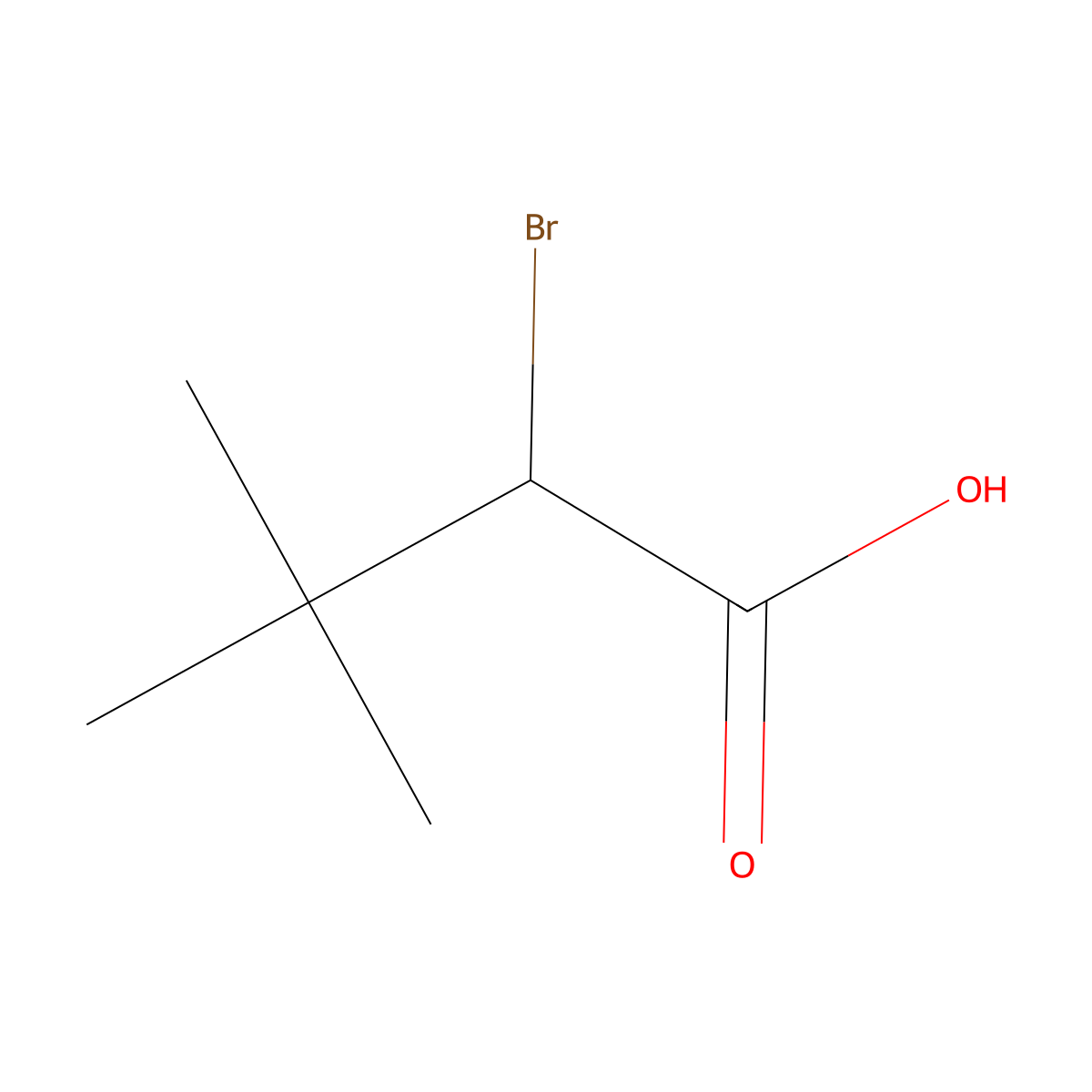 2-Bromo-3,3-dimethylbutanoic Acid molecular structure, CAS 50364-40-4