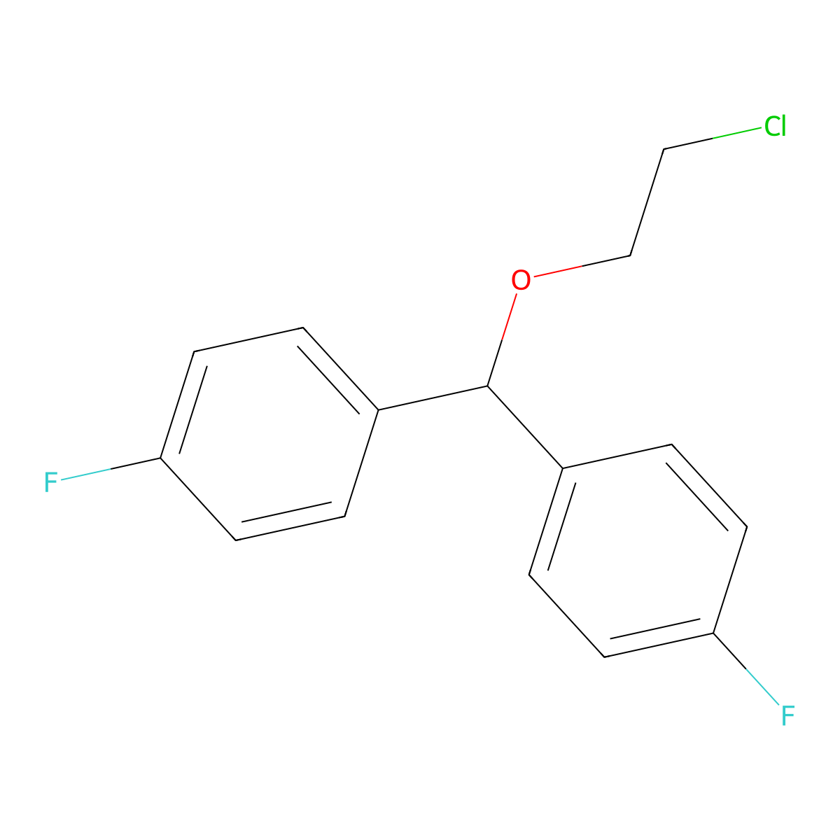 1-[Bis(4-fluorophenyl)methoxy]-2-chloroethane molecular structure, CAS 50366-31-9