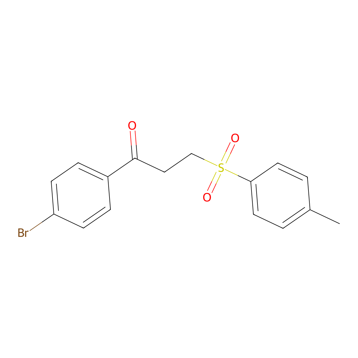 1-(4-Bromophenyl)-3-((4-methylphenyl)sulfonyl)-1-propanone molecular structure, CAS 50366-53-5