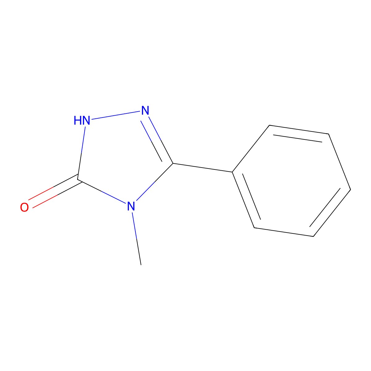 3H-1,2,4-Triazol-3-one, 2,4-dihydro-4-methyl-5-phenyl- molecular structure, CAS 50369-39-6