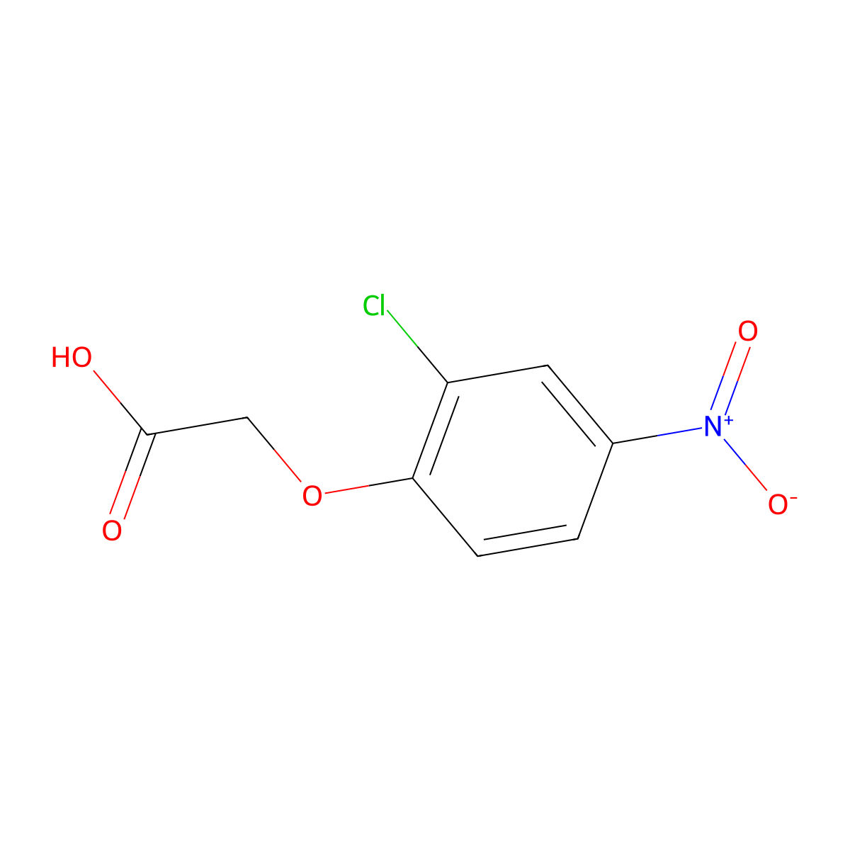 (2-Chloro-4-nitrophenoxy)acetic acid molecular structure, CAS 5037-04-7