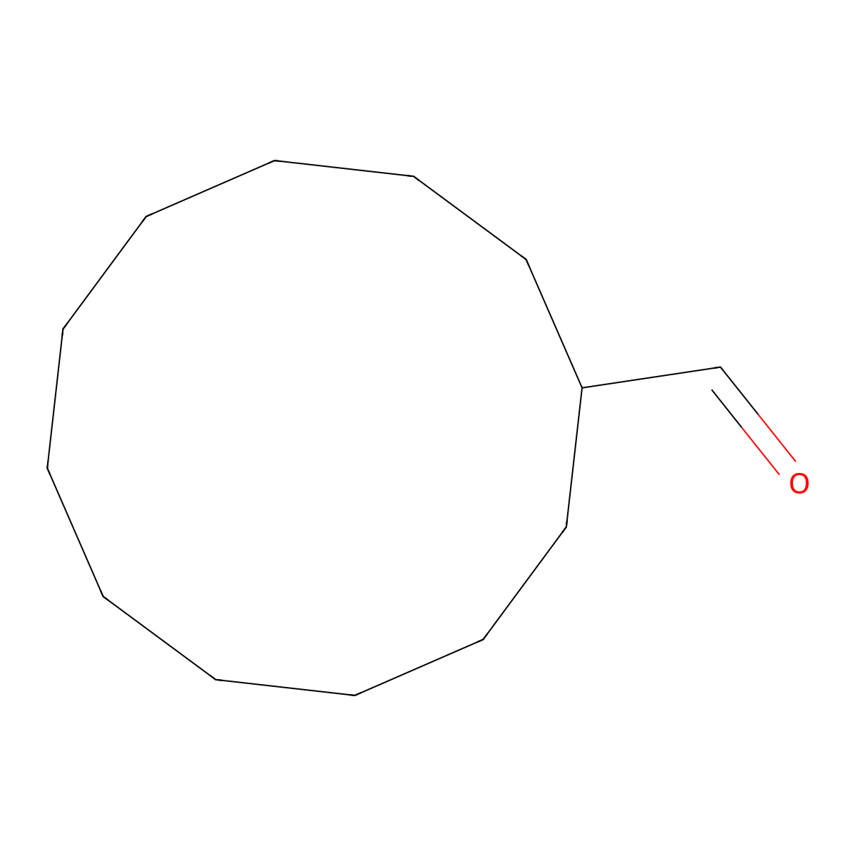 Cyclododecanecarboxaldehyde molecular structure, CAS 5037-22-9