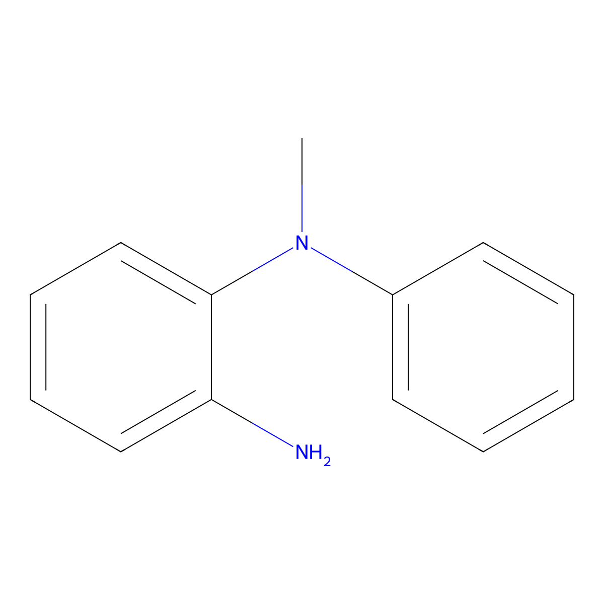 N-(2-aminophenyl)-N-methyl-N-phenylamine molecular structure, CAS 50374-92-0