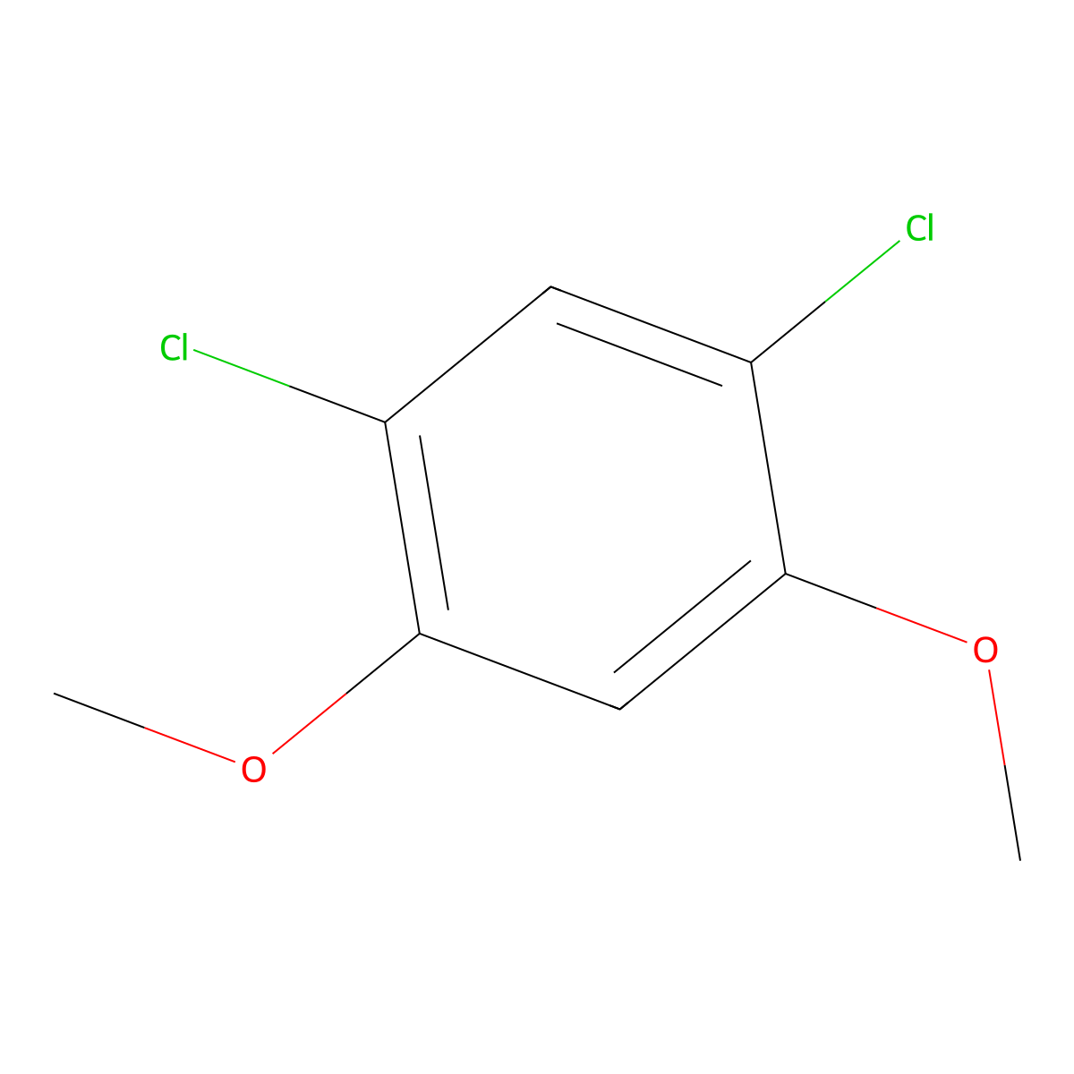1,5-Dichloro-2,4-dimethoxybenzene molecular structure, CAS 50375-04-7
