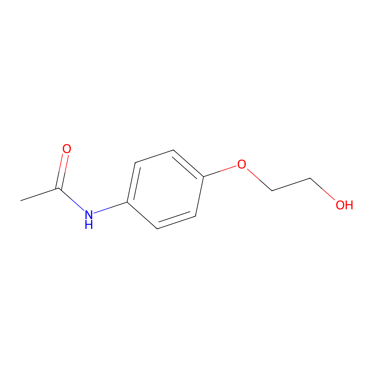 Acetamide, N-[4-(2-hydroxyethoxy)phenyl]- molecular structure, CAS 50375-15-0