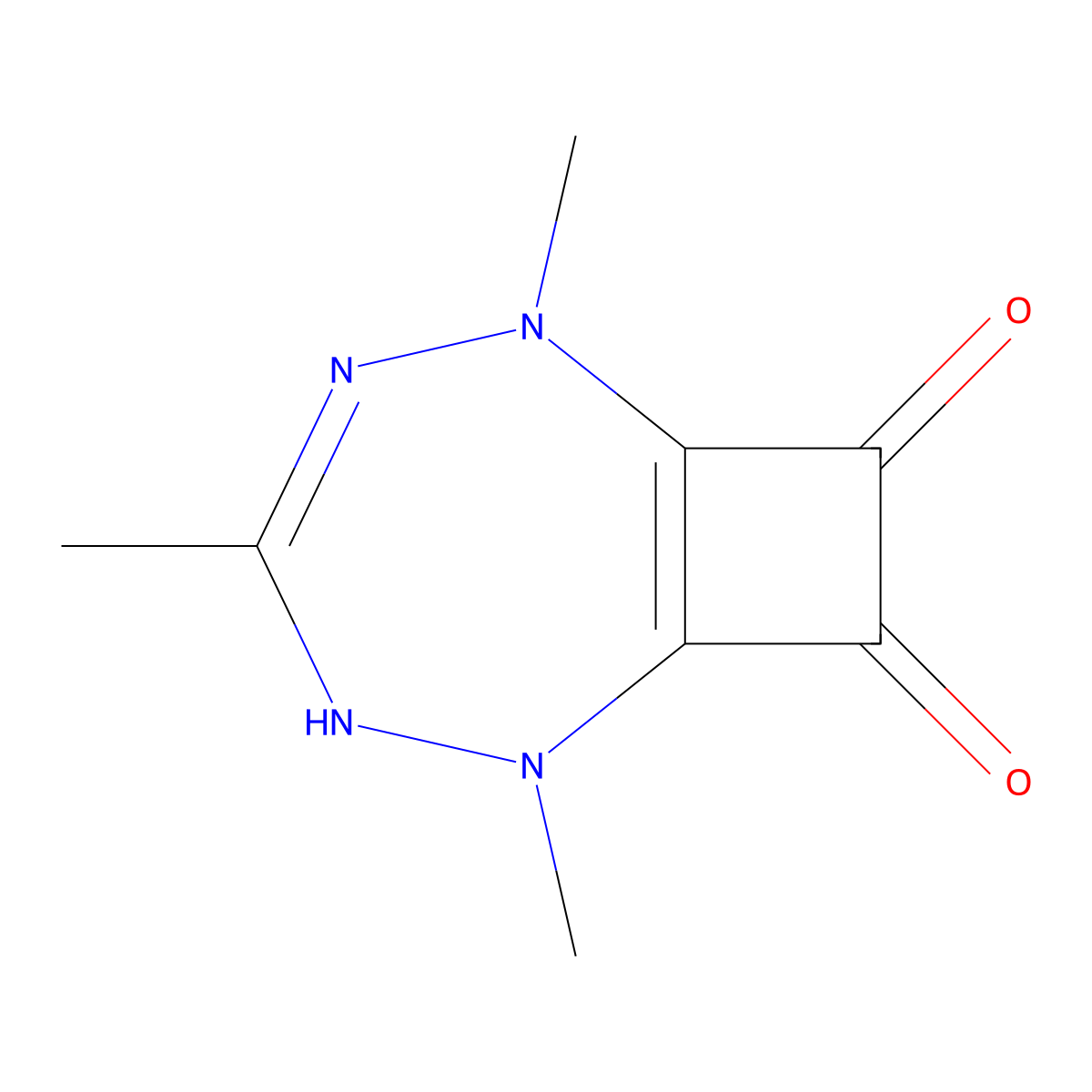 2,4,6-Trimethyl-2,3,5,6-tetraazabicyclo[5.2.0]nona-1(7),3-diene-8,9-dione molecular structure, CAS 50377-04-3