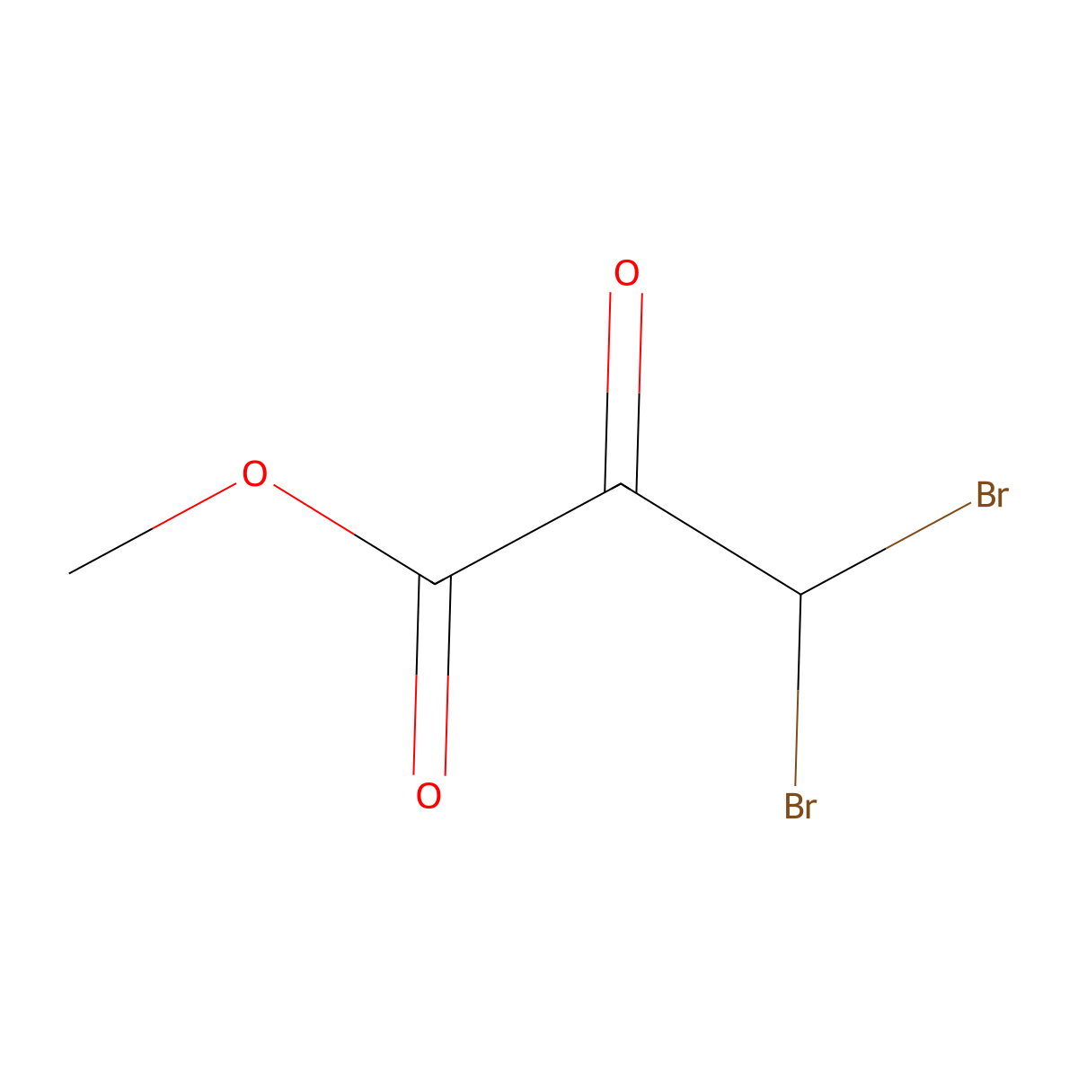 Methyl 3,3-dibromo-2-oxopropanoate molecular structure, CAS 5038-58-4