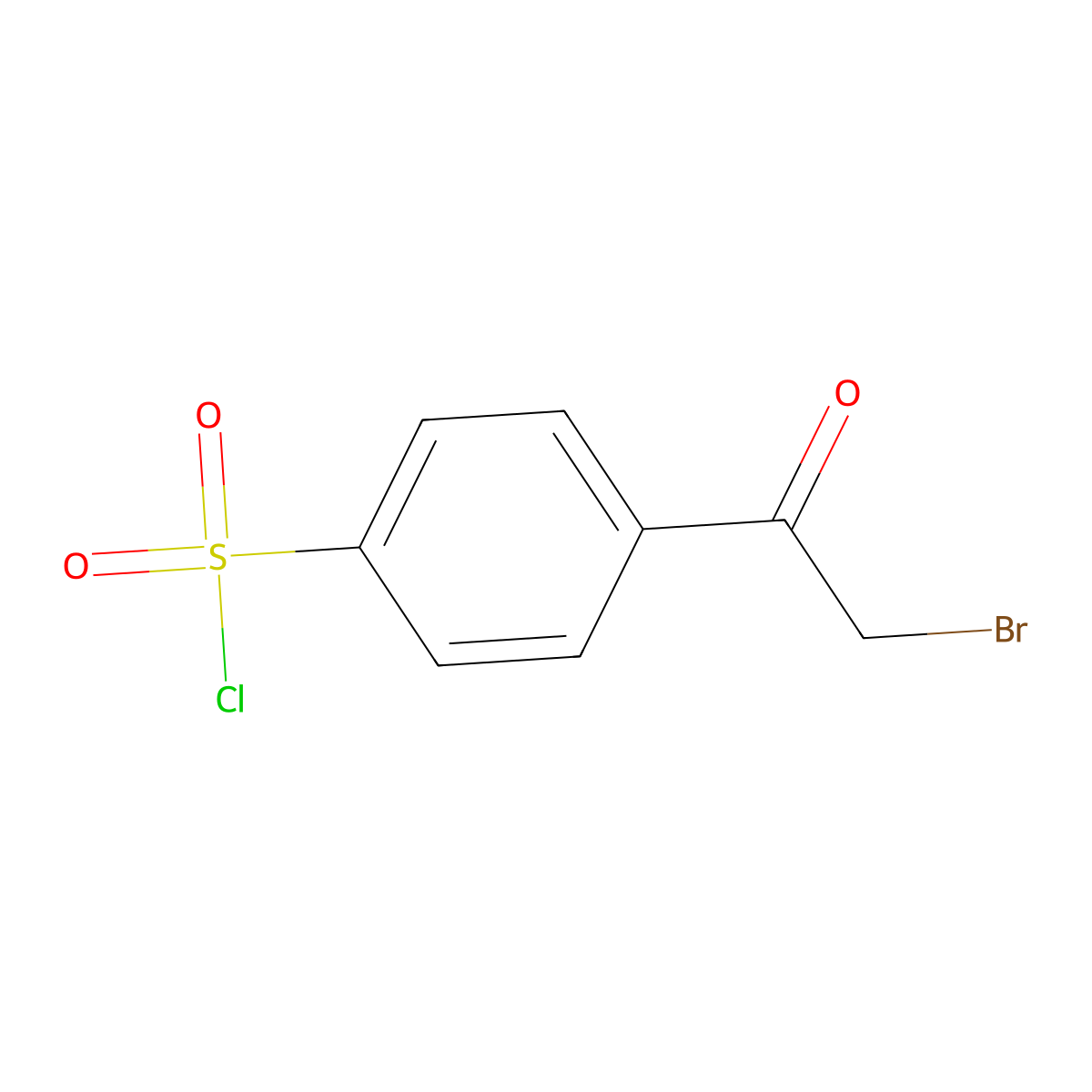 4-(2-bromoacetyl)benzenesulfonyl Chloride molecular structure, CAS 5038-59-5