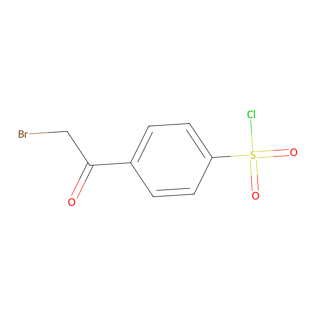 4-(2-bromoacetyl)benzenesulfonyl Chloride molecular structure, CAS 5038-59-5
