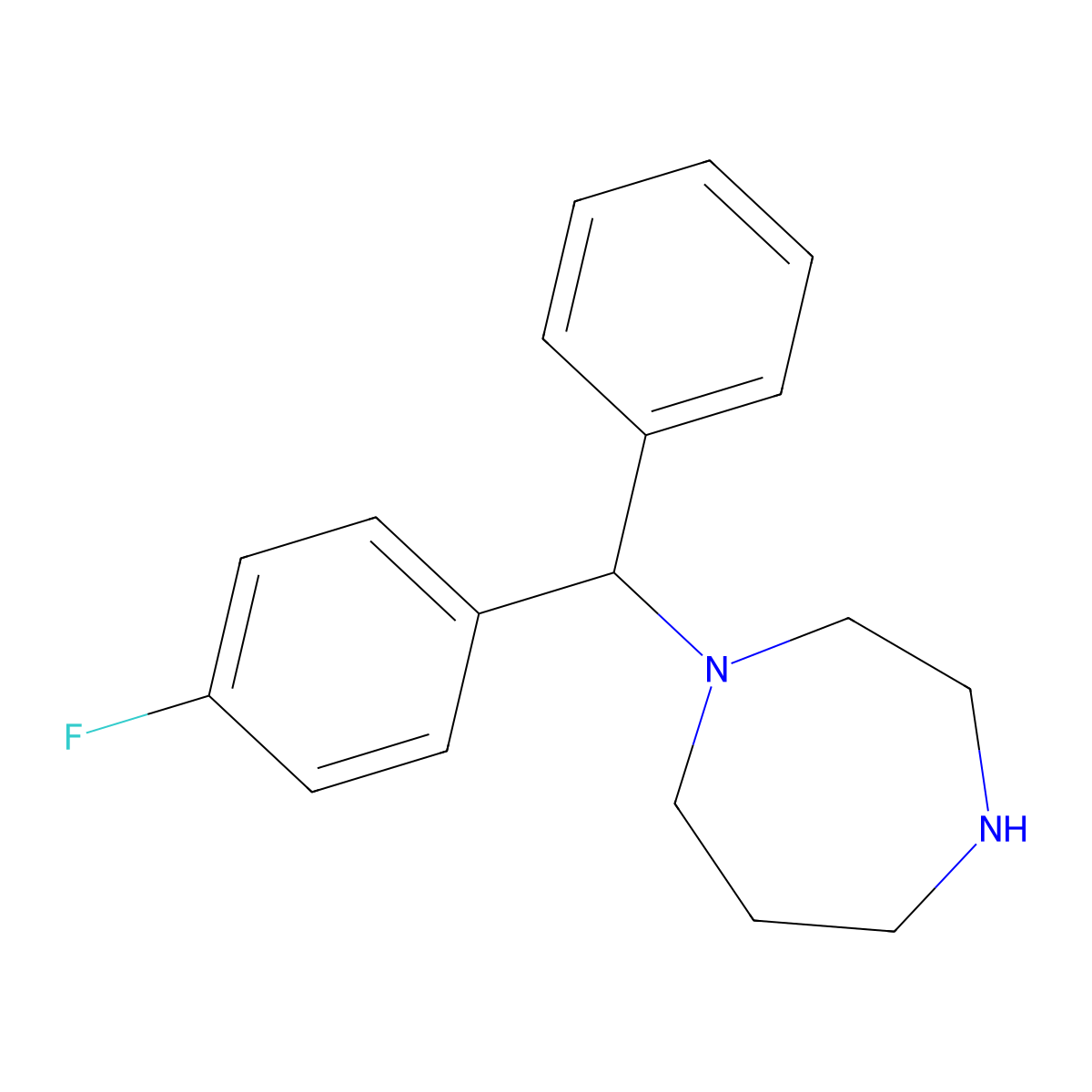 1-[(4-Fluorophenyl)(phenyl)methyl]-1,4-diazepane molecular structure, CAS 503807-15-6