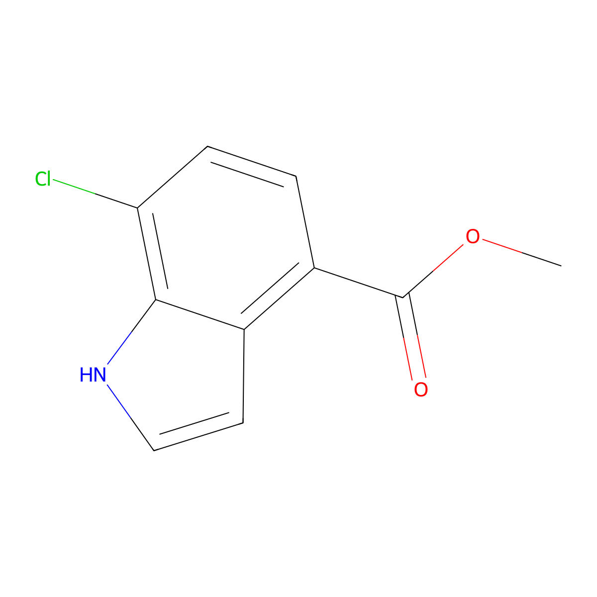 Methyl 7-chloro-1H-indole-4-carboxylate molecular structure, CAS 503816-69-1