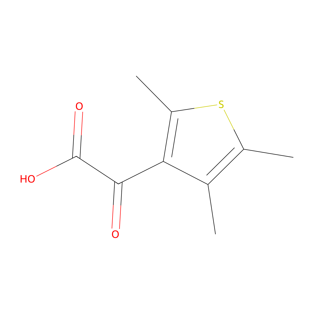 Oxo(2,4,5-trimethyl-3-thienyl)acetic acid molecular structure, CAS 50382-16-6