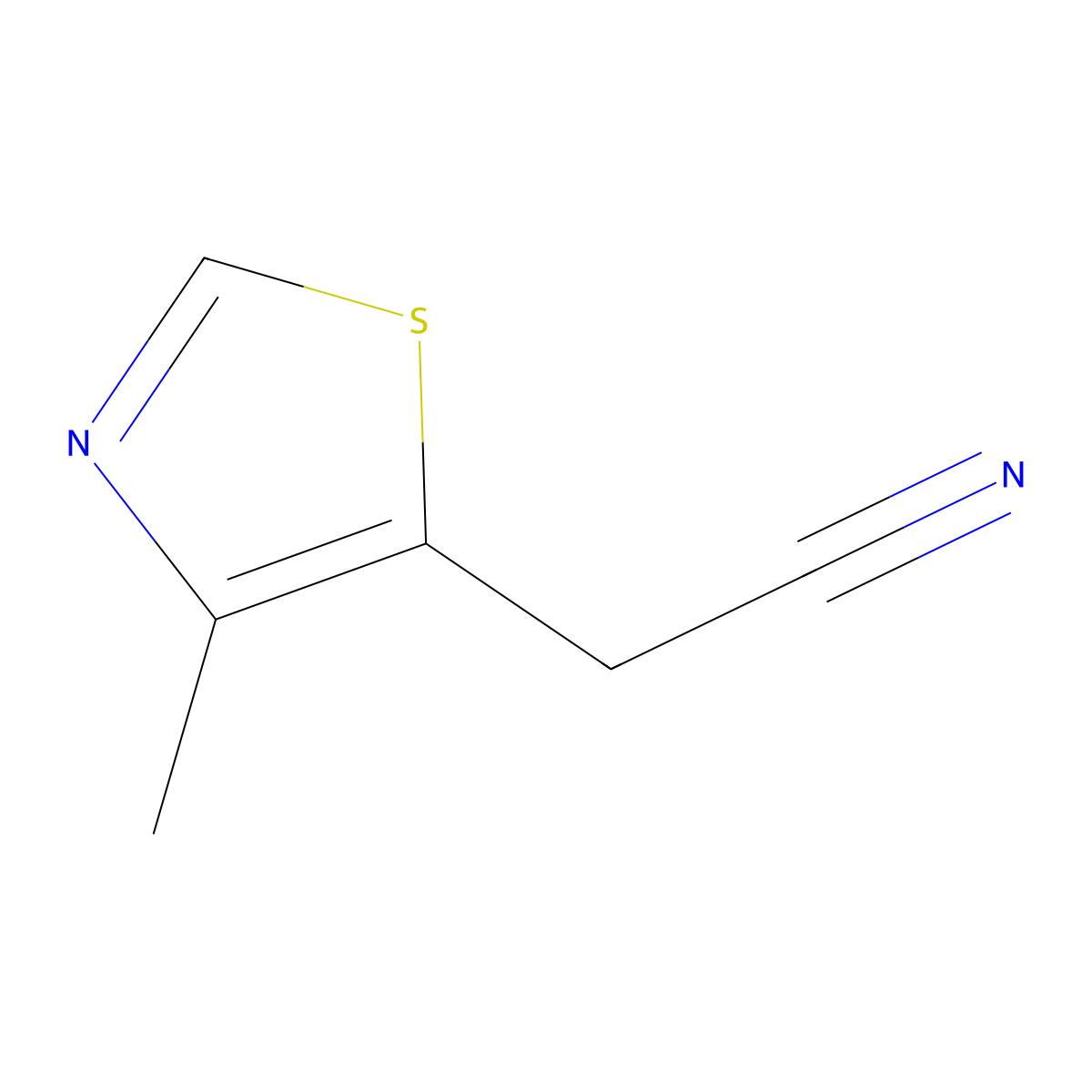 2-(4-Methyl-1,3-thiazol-5-yl)acetonitrile molecular structure, CAS 50382-33-7