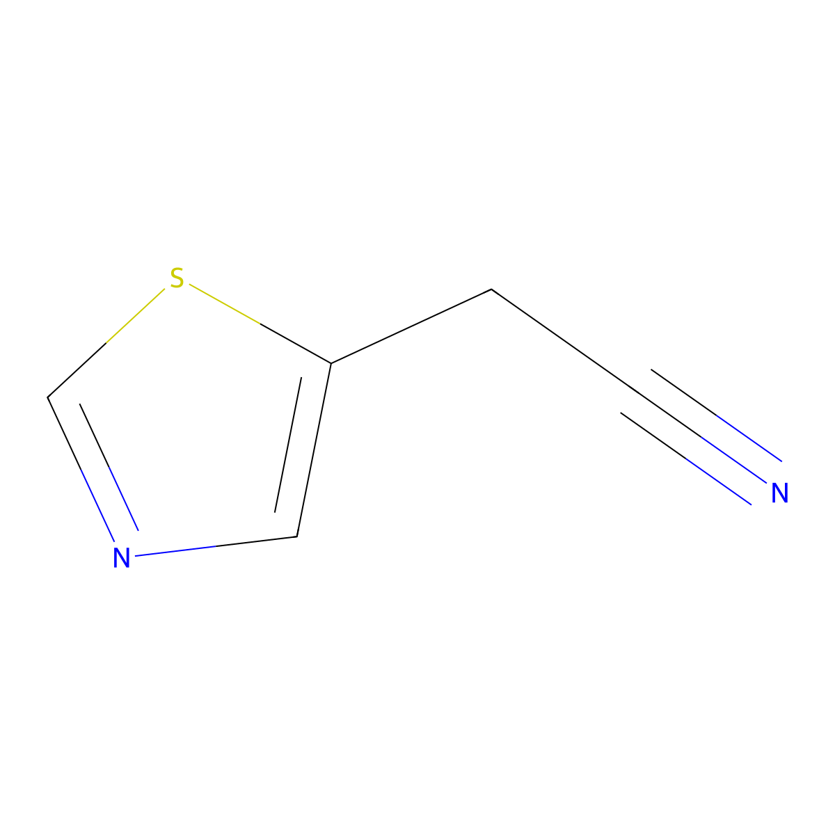5-Thiazoleacetonitrile molecular structure, CAS 50382-34-8