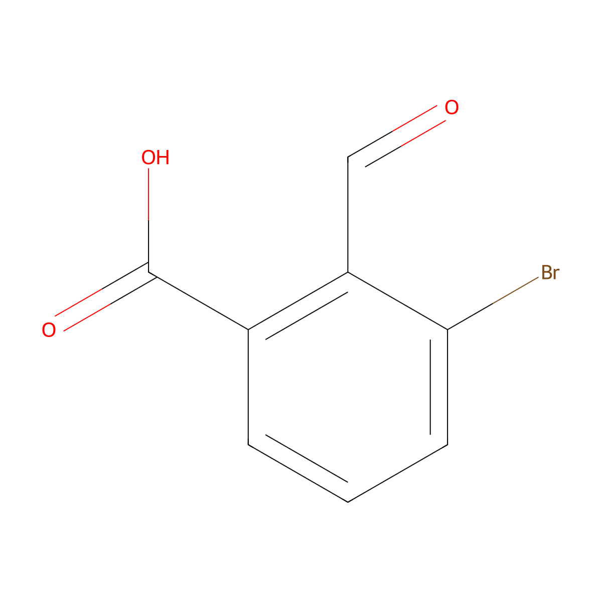3-Bromo-2-formylbenzoic acid molecular structure, CAS 503821-93-0